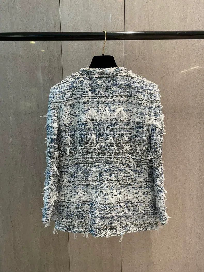 Chanel Chanel Waterfall Series Tassel Blue Coat Size XS / US 0-2 / IT 36-38 - 2 Thumbnail