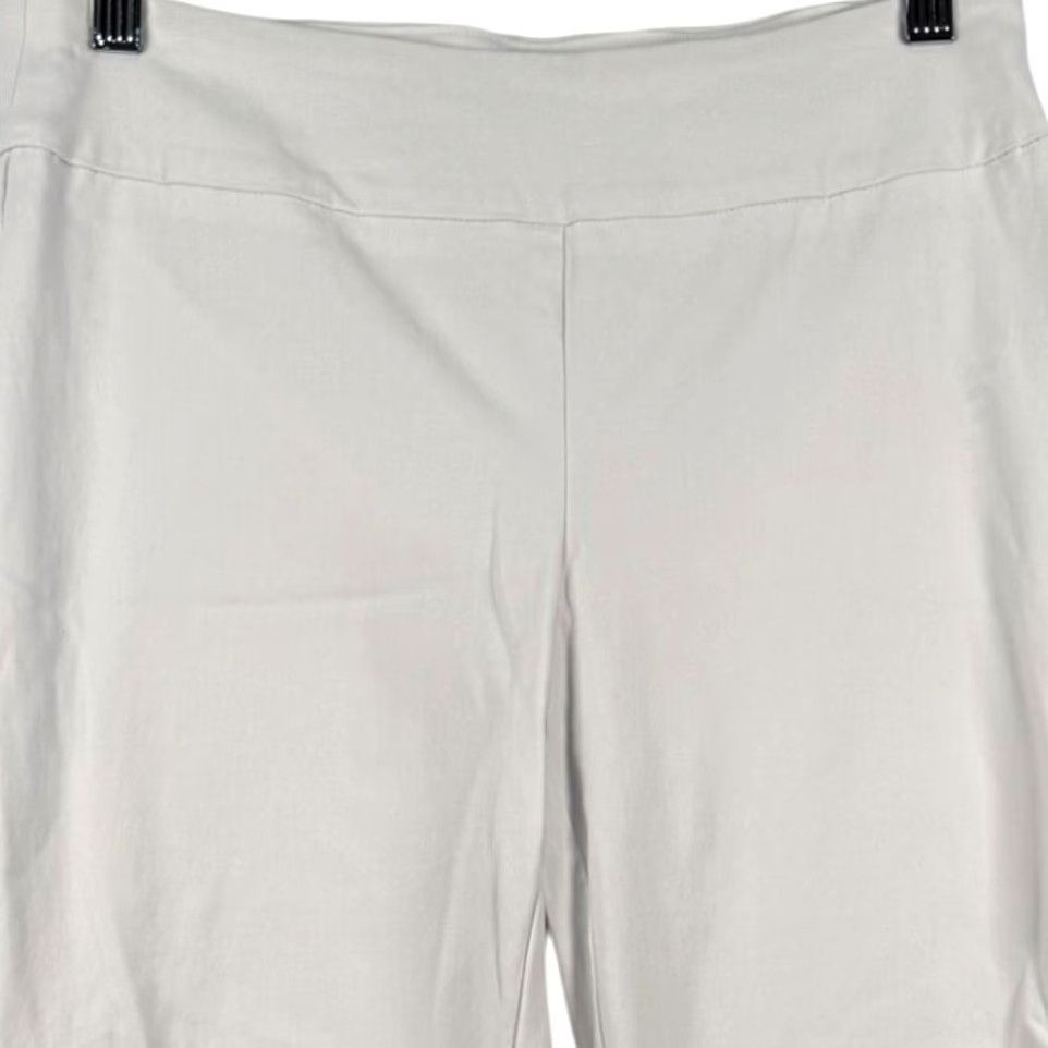 Vintage Up! Pants White Pull-On Trousers Pants Women 8 Straight Leg Slit Ankle Office Career Classic Workwear Slit Quiet Luxury Modern Seasonal White Womens Size 30" / US 8 / IT 44 - 2 Thumbnail
