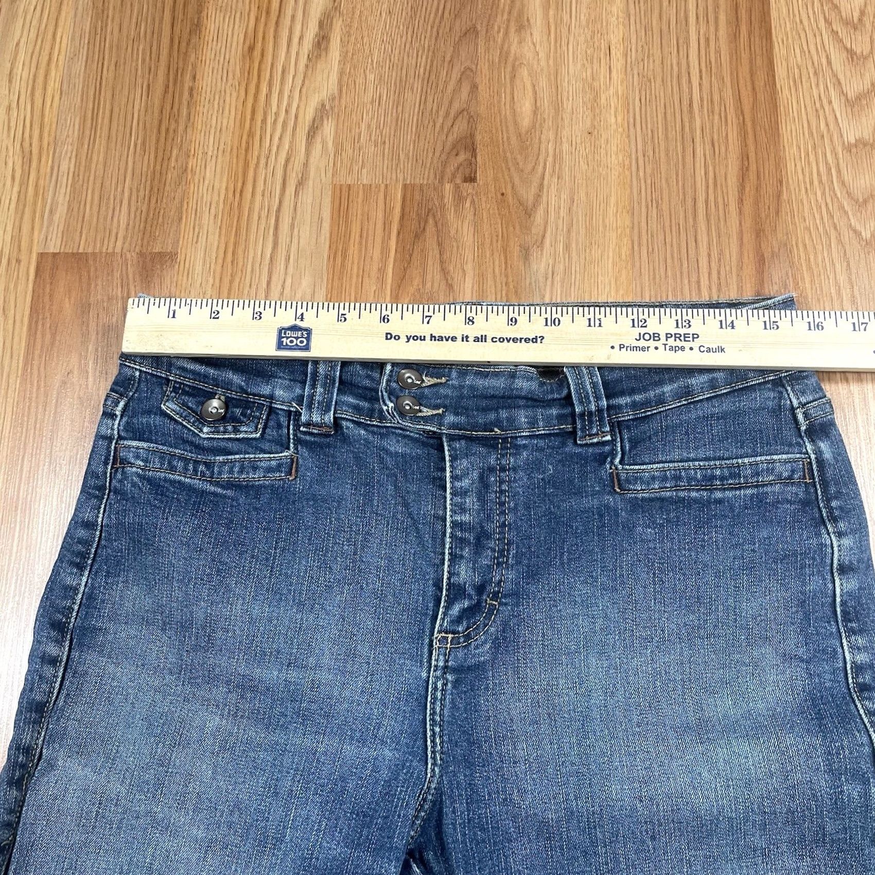 Lee Lee Jeans Womens 12 Medium Bootcut Just Below The Waist Blue Wash Denim - Vintage Condition - High Rise Size 34" / US 12 / IT 48 - 3 Thumbnail