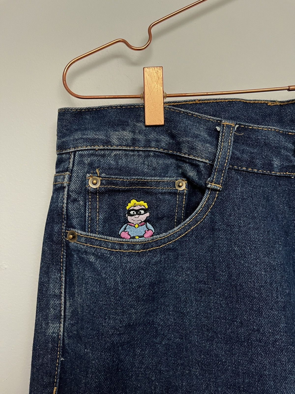 KidSuper Kid Super FW21 Stitched Face Jeans (unisex) Size US 30 / EU 46 - 9 Thumbnail