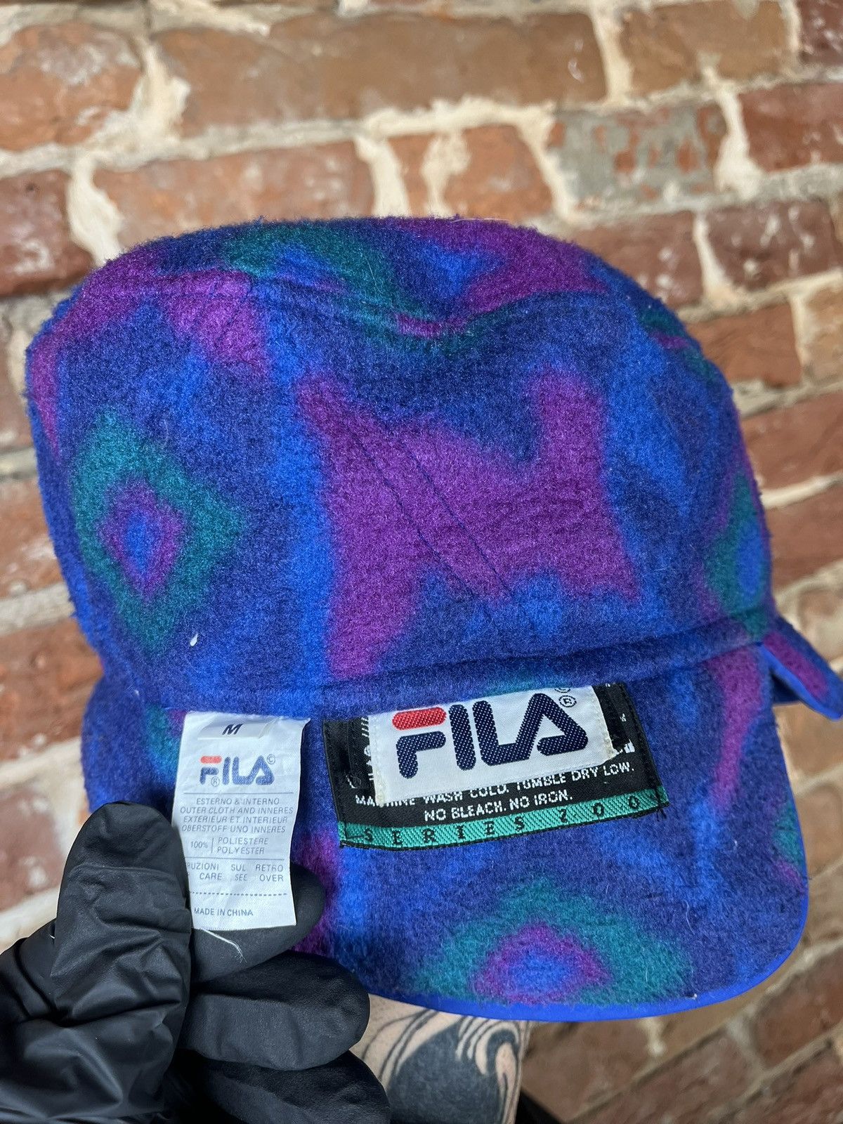 Fila 🎿Fila 90s vintage double-sided fleece trapper ski hat cap Size ONE SIZE - 4 Thumbnail