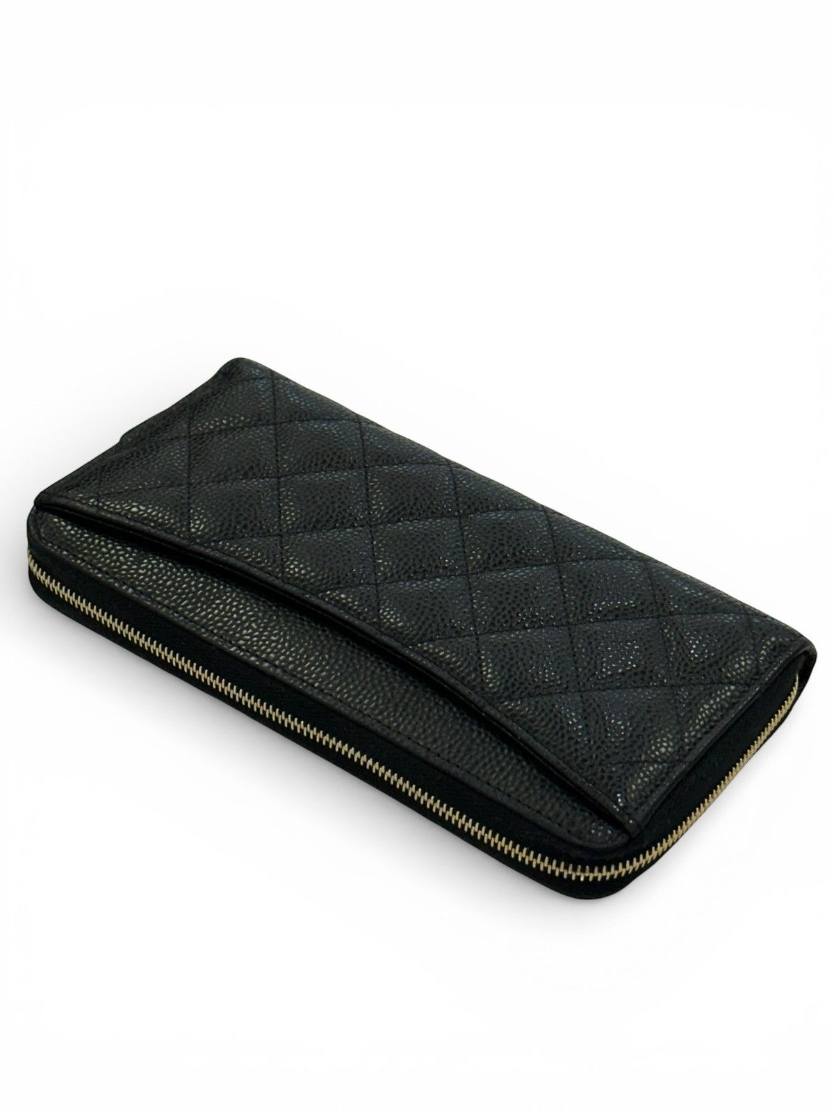 Chanel CHANEL Matelasse Long Wallet Caviar Leather Black Gold Size ONE SIZE - 6 Thumbnail