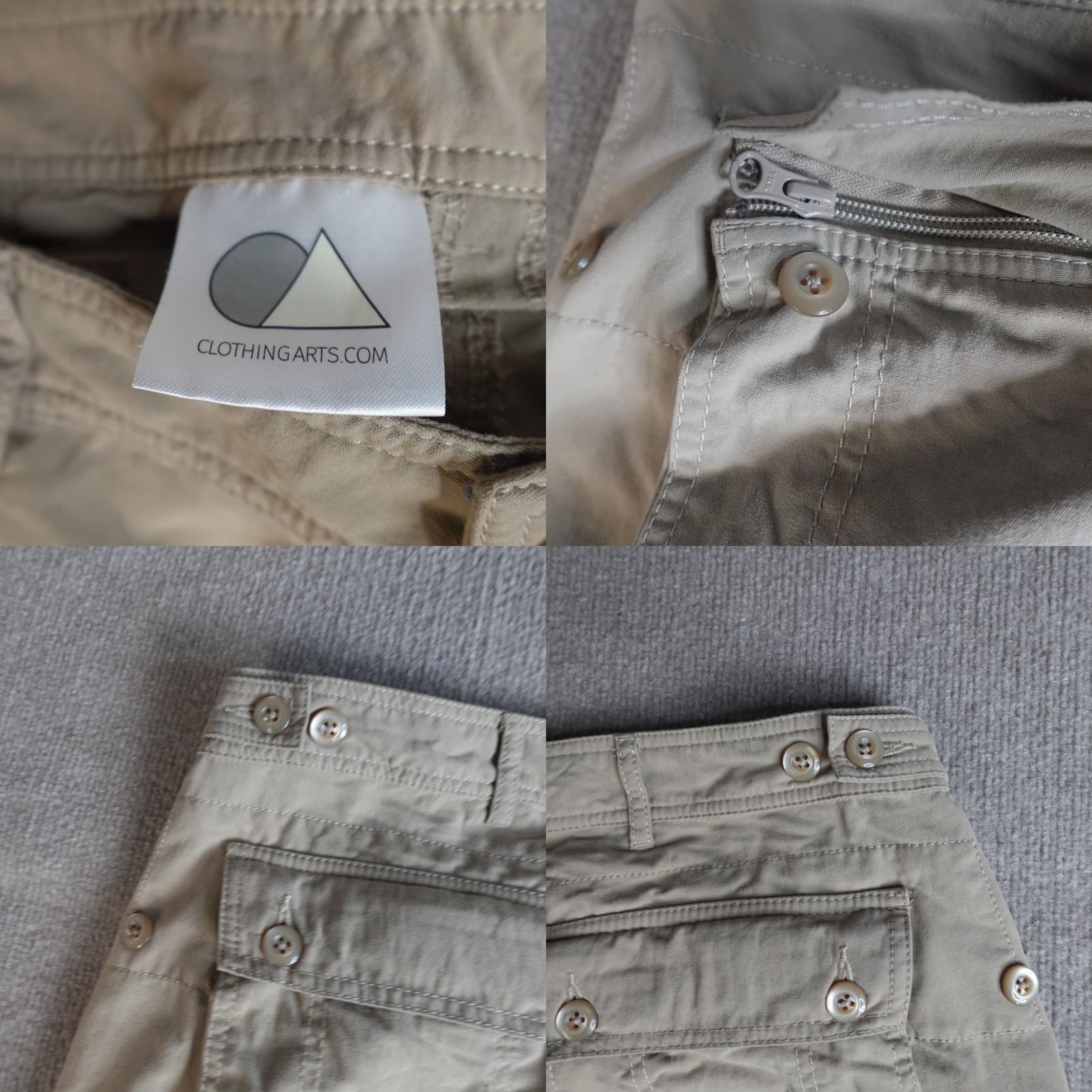 Vintage Clothing Arts Pants 38 x 30 Beige Nylon Cargo P^Cubed Pick Pocket Proof Cargo Pocket Regular Men Pants Butt Inseam 30 in Inseam 29–31 in Size US 38 / EU 54 - 9 Thumbnail