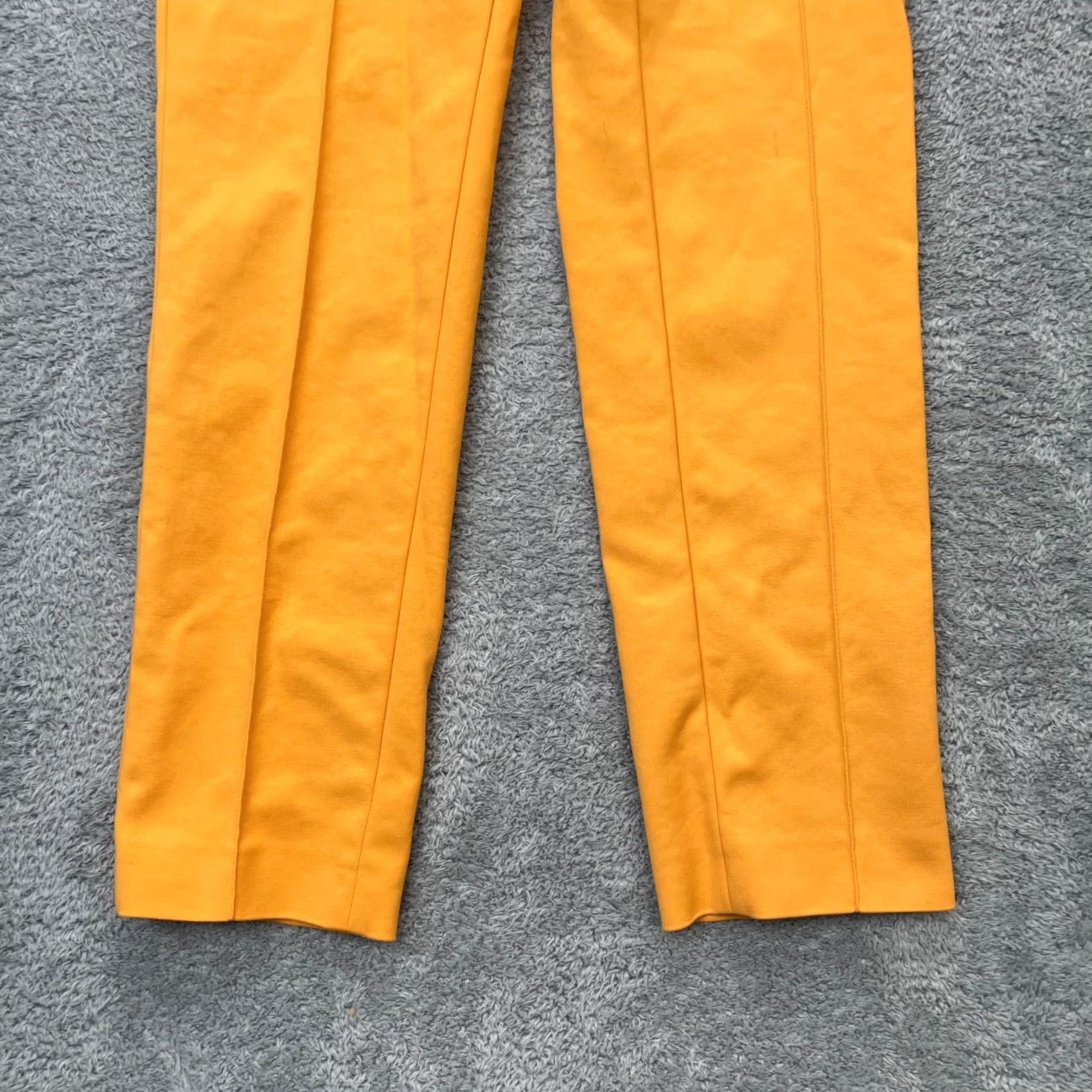 Vintage Akris Punto Pants Womens Small Orange Cotton Stretch Straight Leg Dress Pants Size 28" / US 6 / IT 42 - 5 Thumbnail