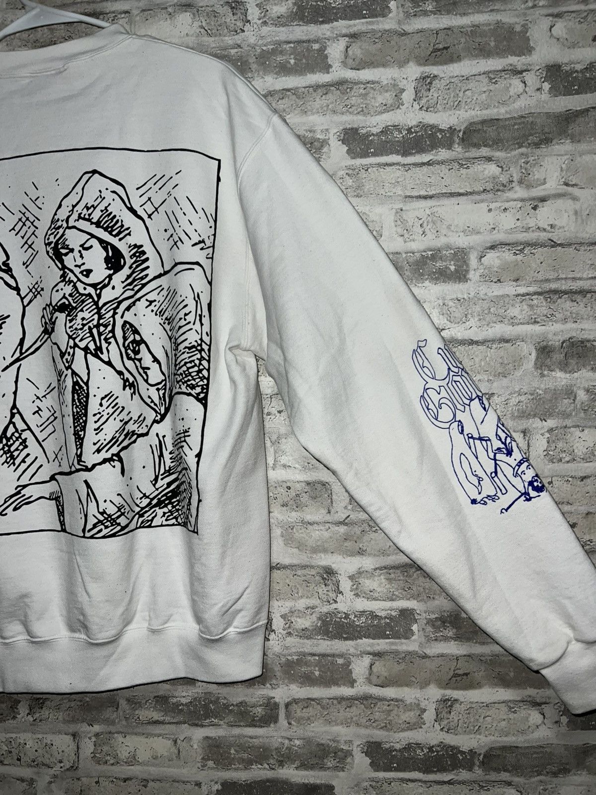 G59 Records CULT GLORIA - DRAWINGS CHAMPION CREWNECK (WHITE) MEDIUM Size US M / EU 48-50 / 2 - 11 Thumbnail