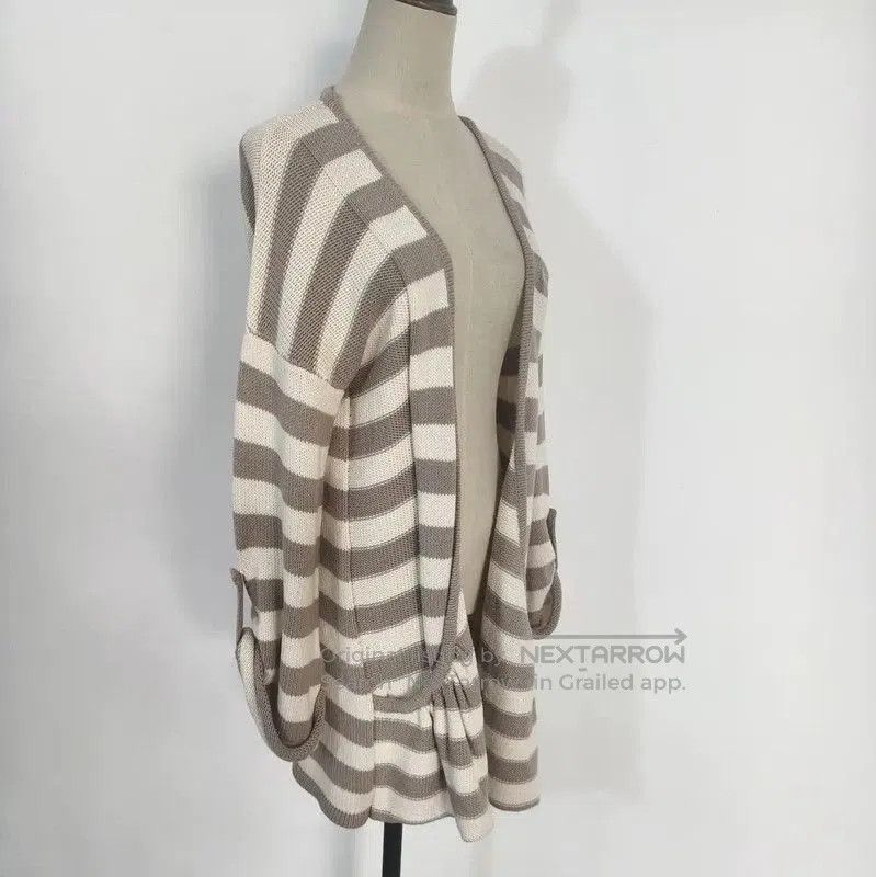 Burberry Burberry Striped Cotton Blend Cardigan. Size M / US 6-8 / IT 42-44 - 2 Thumbnail