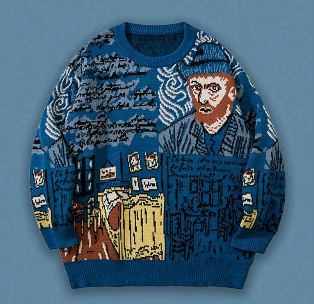 Vintage Round Neck Pullover Knitwear Sweater Art Retro Size US XS / EU 42 / 0 - 1 Thumbnail