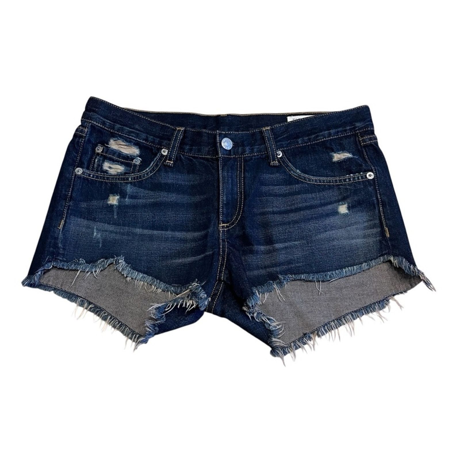 Rag & Bone Rag & Bone Cut Off Denim Shorts Size 26 Distressed Cotton Size 26" / US 2 / IT 38 - 1 Thumbnail