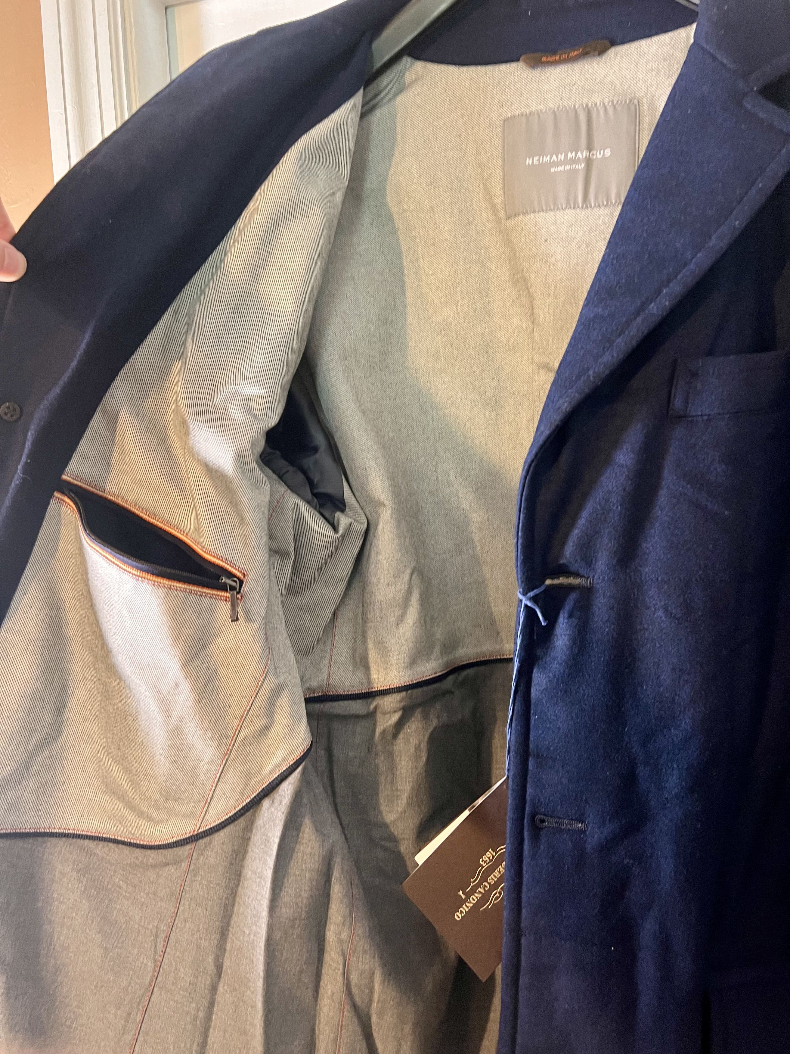 Neiman Marcus × Vitale Barberis Canonico Heavy Wool Jacket made in Italy Parka Size US L / EU 52-54 / 3 - 7 Thumbnail