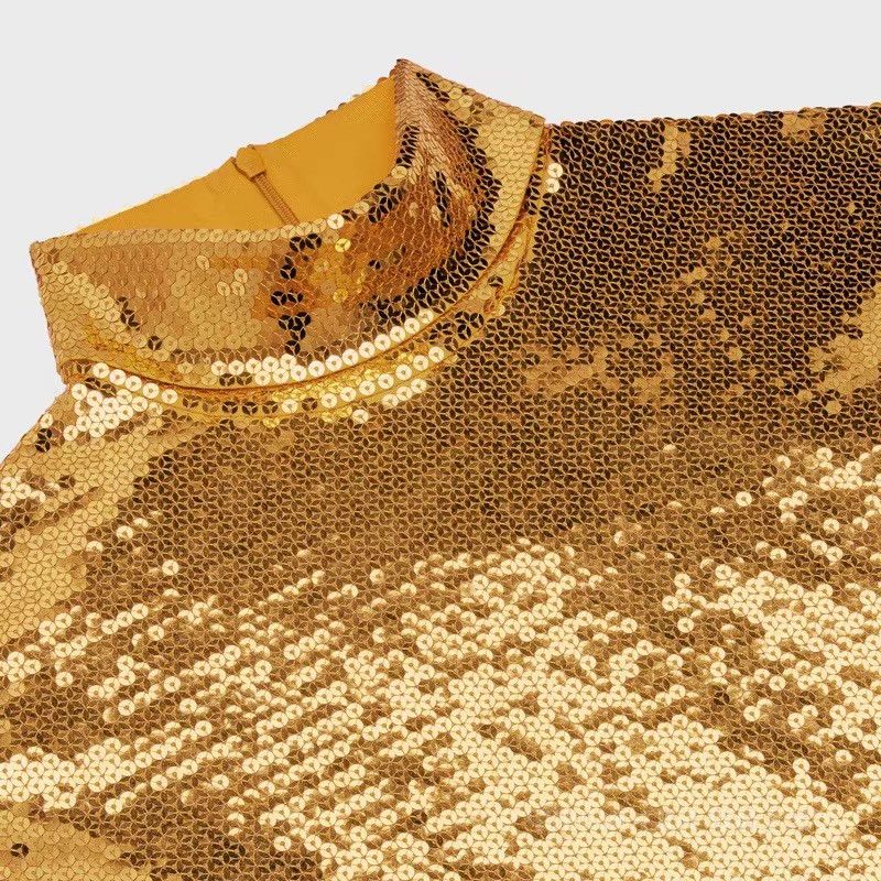 Celine Celine gold sequin pullover Q4 Size US M / EU 48-50 / 2 - 3 Thumbnail