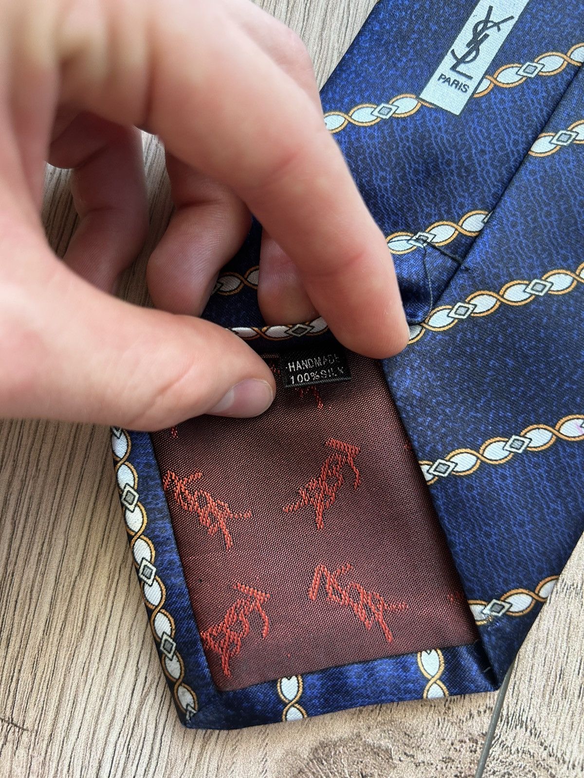 Vintage × Yves Saint Laurent Yves Saint Laurent Silk Pattern Tie Vintage Size ONE SIZE - 8 Thumbnail
