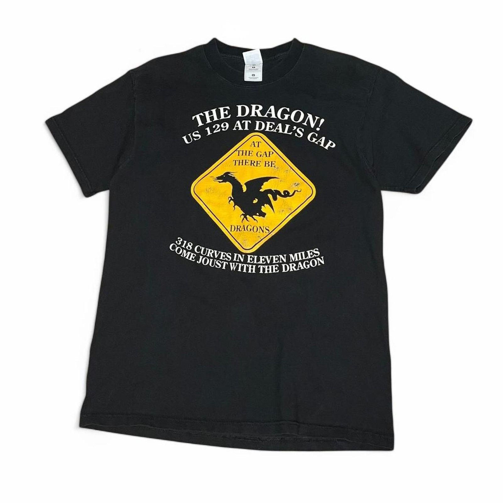 Fruit Of The Loom × Vintage Vintage Y2K Funny Dragon Biker Tee Size US L / EU 52-54 / 3 - 1 Thumbnail