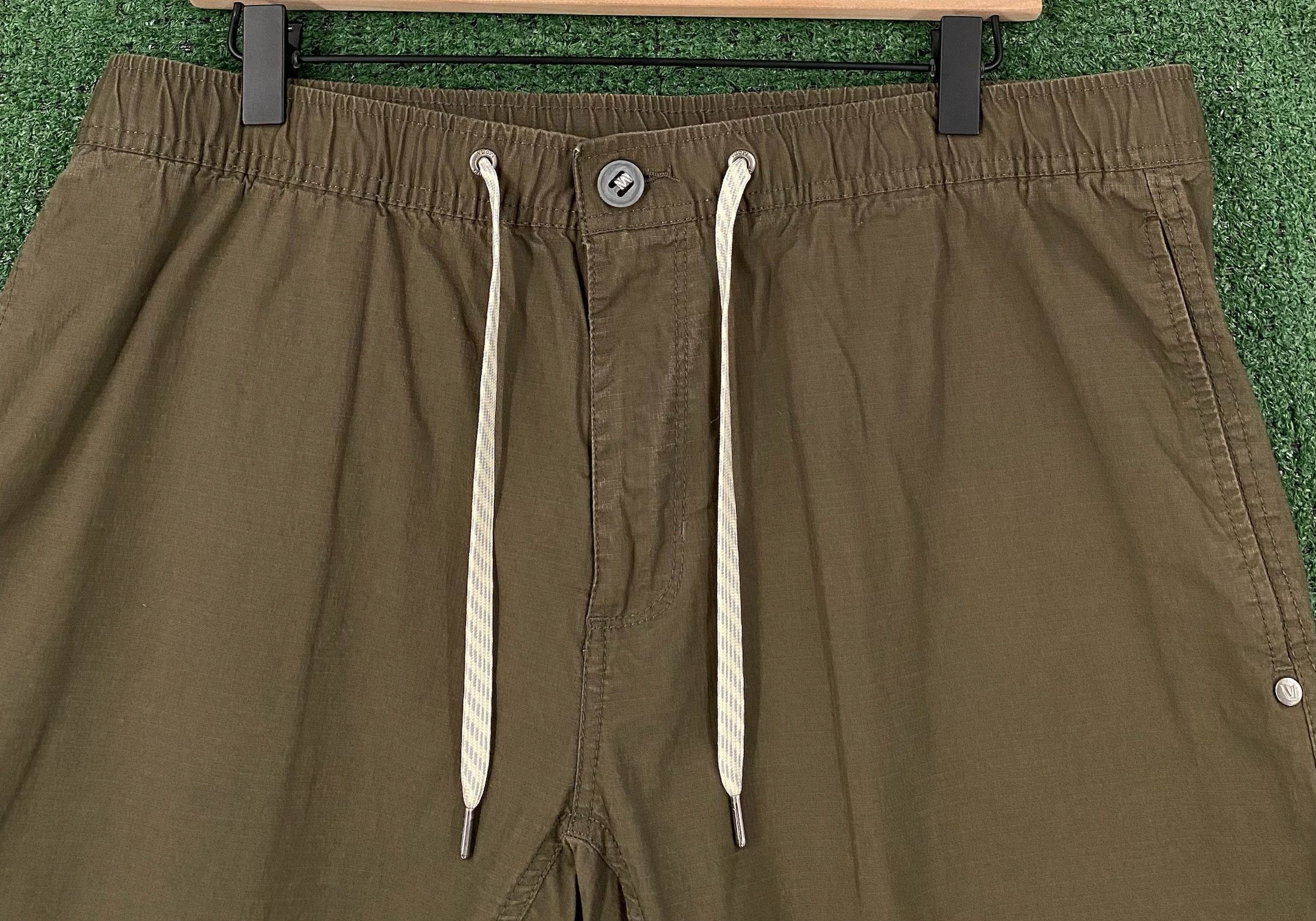 Vuori Vuori Ripstop Organic Cotton Blend Olive Green Shorts XL Size US 38 / EU 54 - 2 Thumbnail
