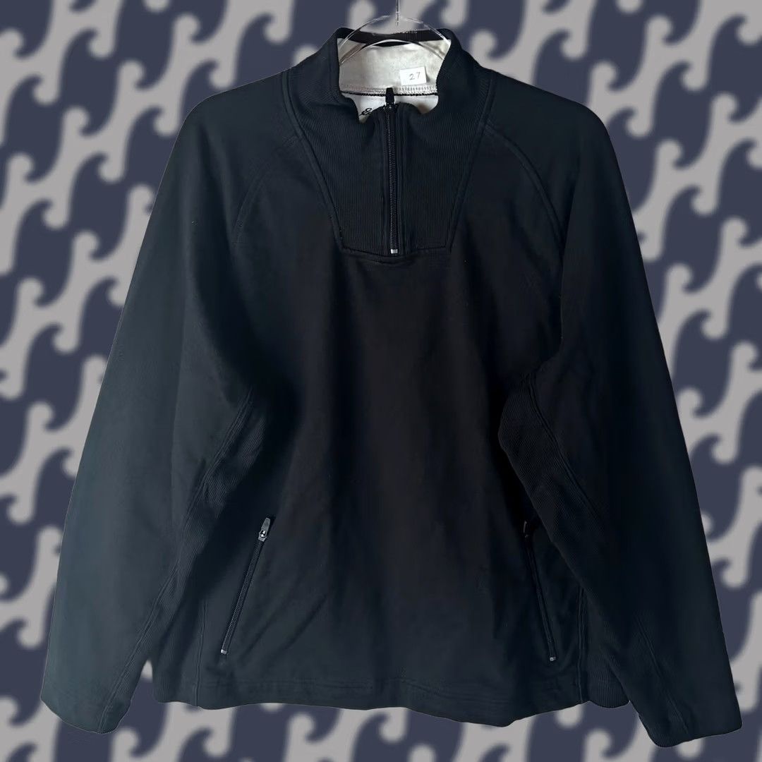 Eddie Bauer Eddie Bauer Mens Black Quarter Zip Pullover Sweatshirt Ribbed Trim Size Large Size US L / EU 52-54 / 3 - 1 Thumbnail