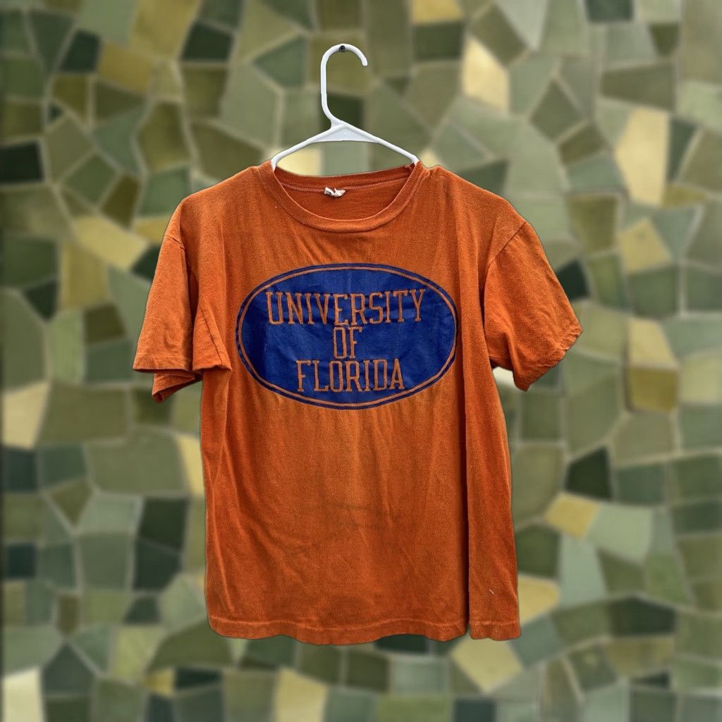 Champion VINTAGE Champion Womens Shirt University of Florida VTG Short Sleeve Orange M Regular 100% Cotton Casual Tee Womens 70s 80s 90s College Football Size M / US 6-8 / IT 42-44 - 1 Thumbnail