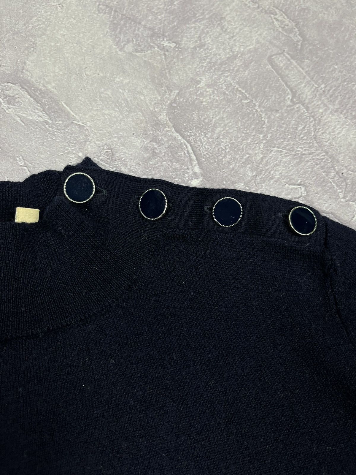 Sezane SEZANE Wool Button Neck Sweater Size S Blue Size S / US 4 / IT 40 - 6 Thumbnail