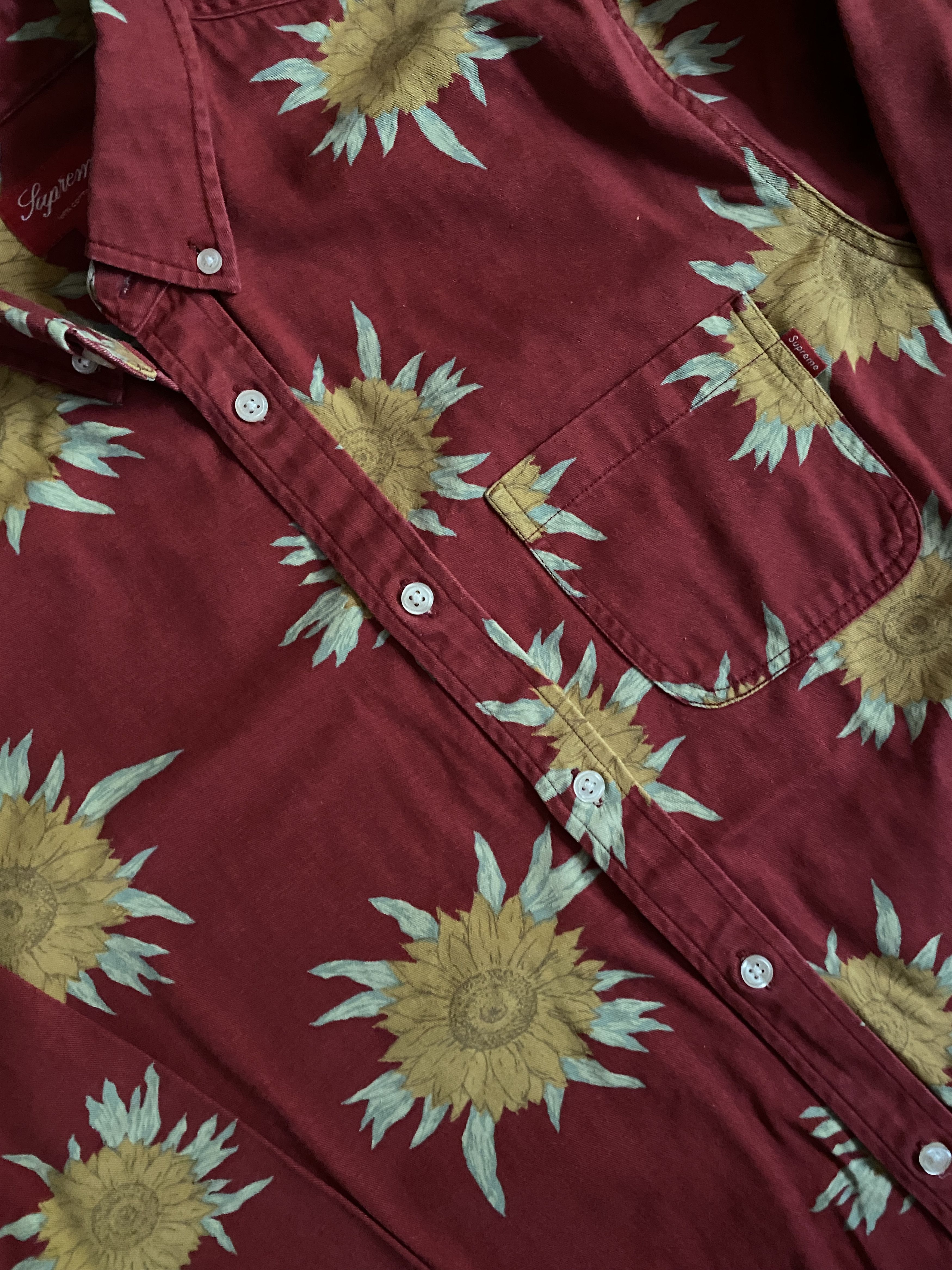 Supreme Sunflower Shirt SS15 Size US M / EU 48-50 / 2 - 3 Thumbnail