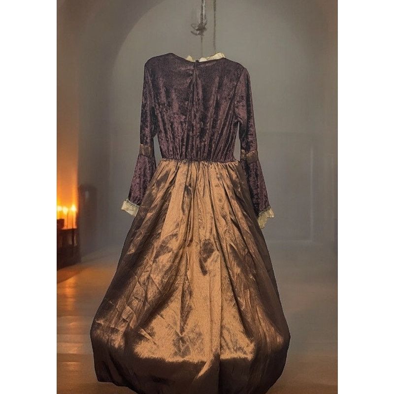 Unknown London Brown Historic Dress Colonial 1700's Costume Ballgown Sz S Size S / US 4 / IT 40 - 2 Thumbnail