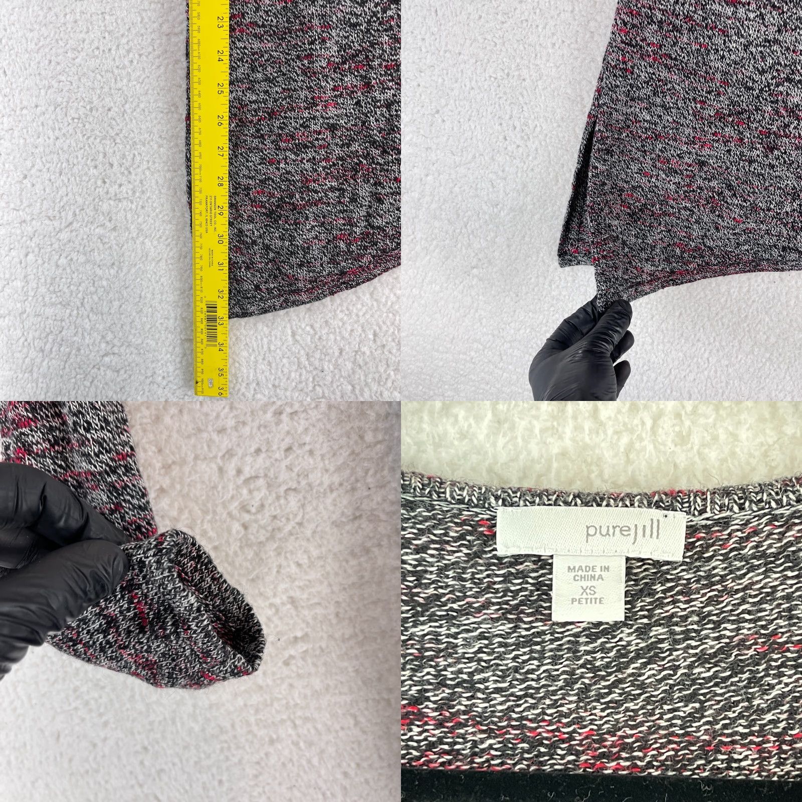 J. Jill J. Jill Petites Black Knit Sweater Womens Long Sleeve PXS Pullover Round Neck Casual Knitwear Size XS / US 0-2 / IT 36-38 - 8 Thumbnail
