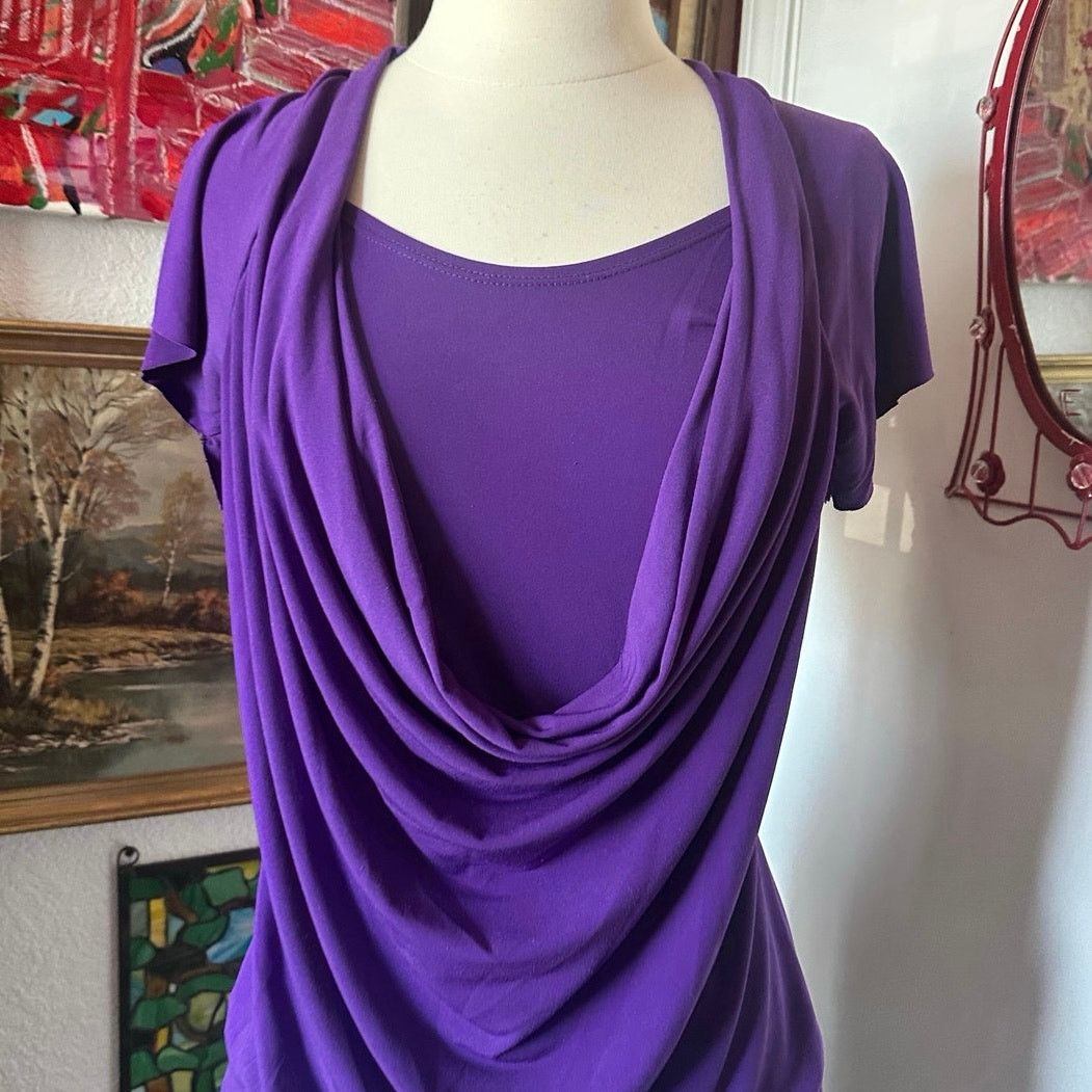 Other ripe dark purple short sleeve blouse Size L / US 10 / IT 46 - 2 Thumbnail