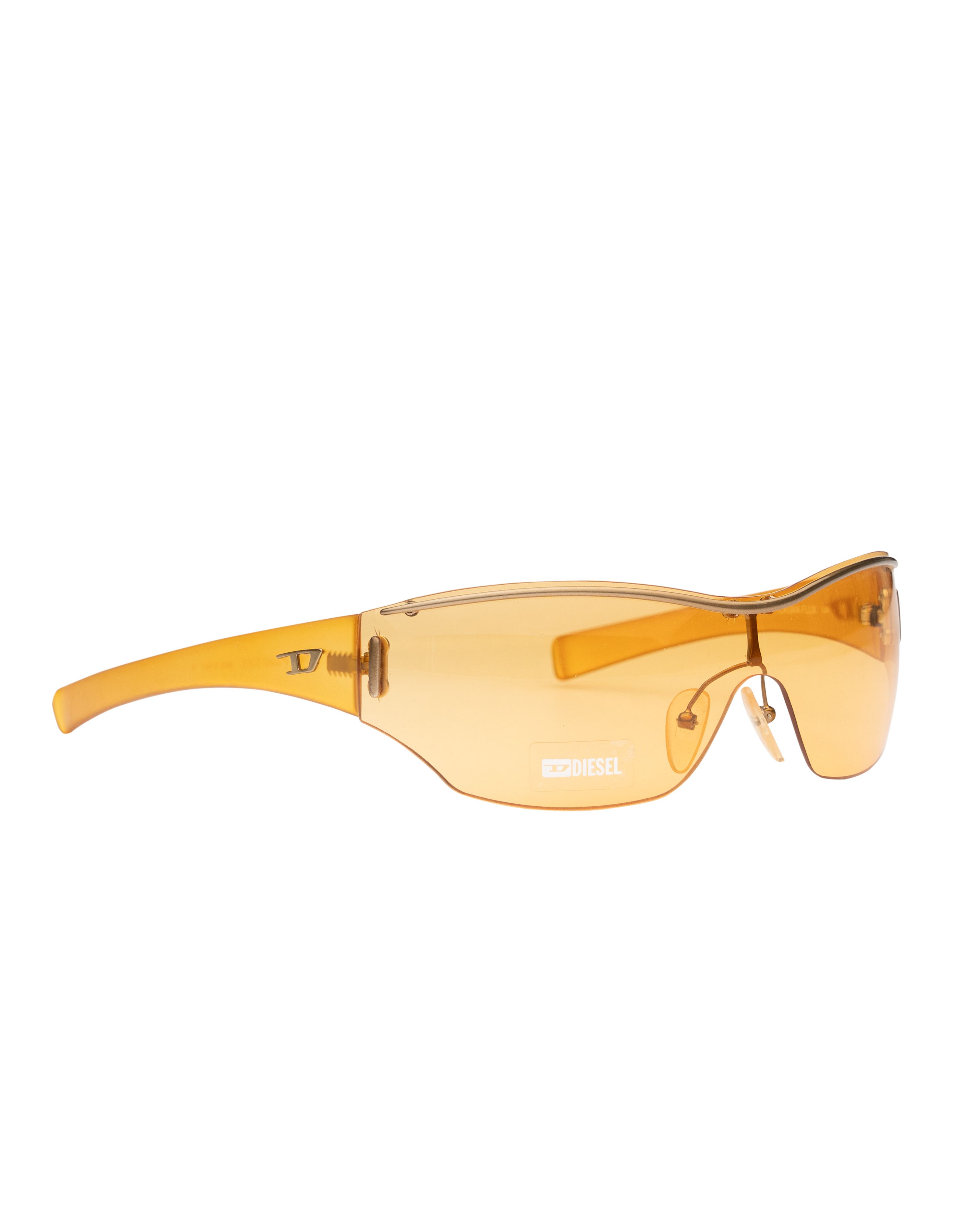 Diesel Diesel '00s Orange Oversized Rimless Sunglasses Size ONE SIZE - 3 Thumbnail