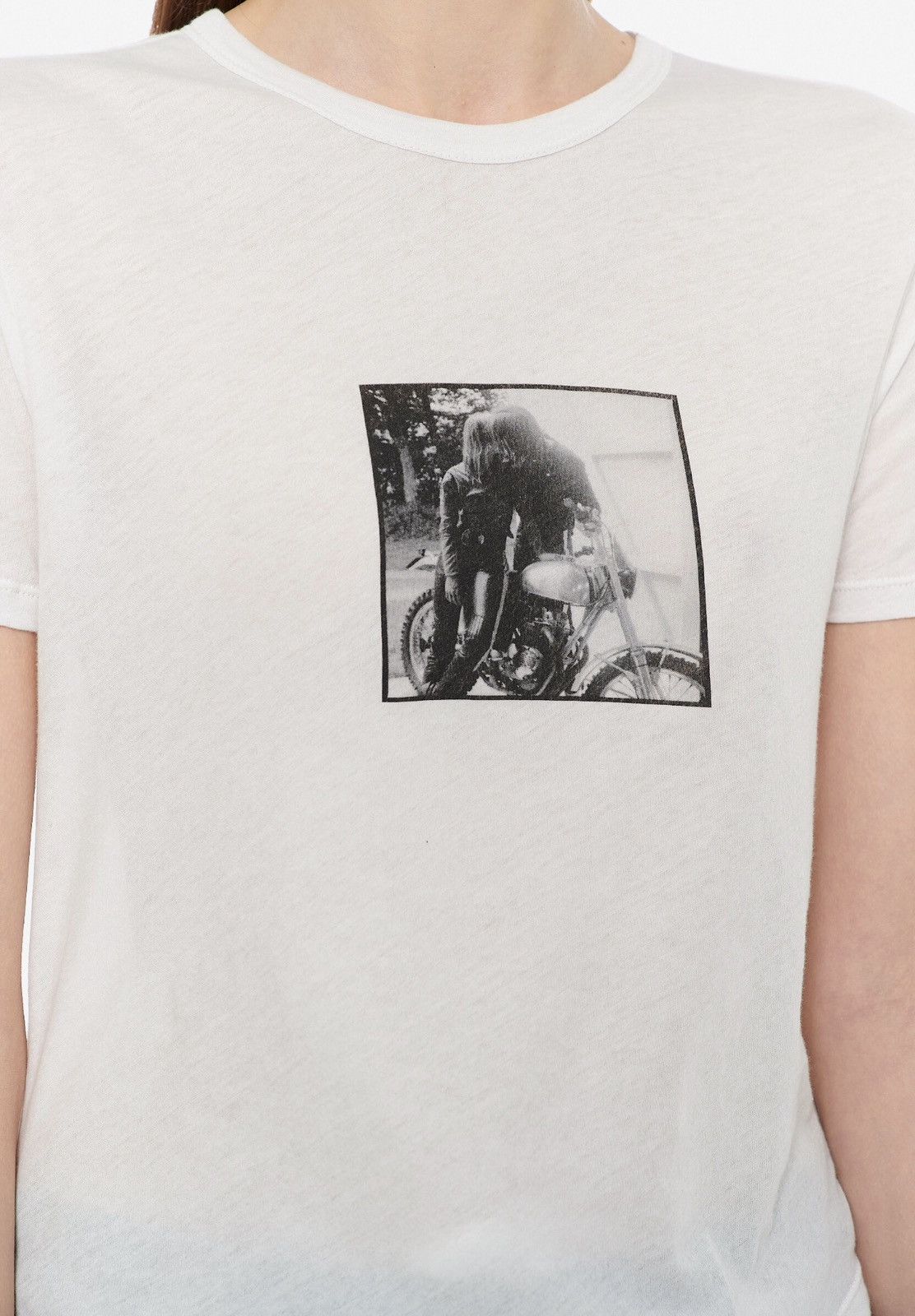Ann Demeulemeester Ann Demeulemeester Fiene Biker Kiss Cotton Short-Sleeve Top Size XS / US 0-2 / IT 36-38 - 3 Thumbnail