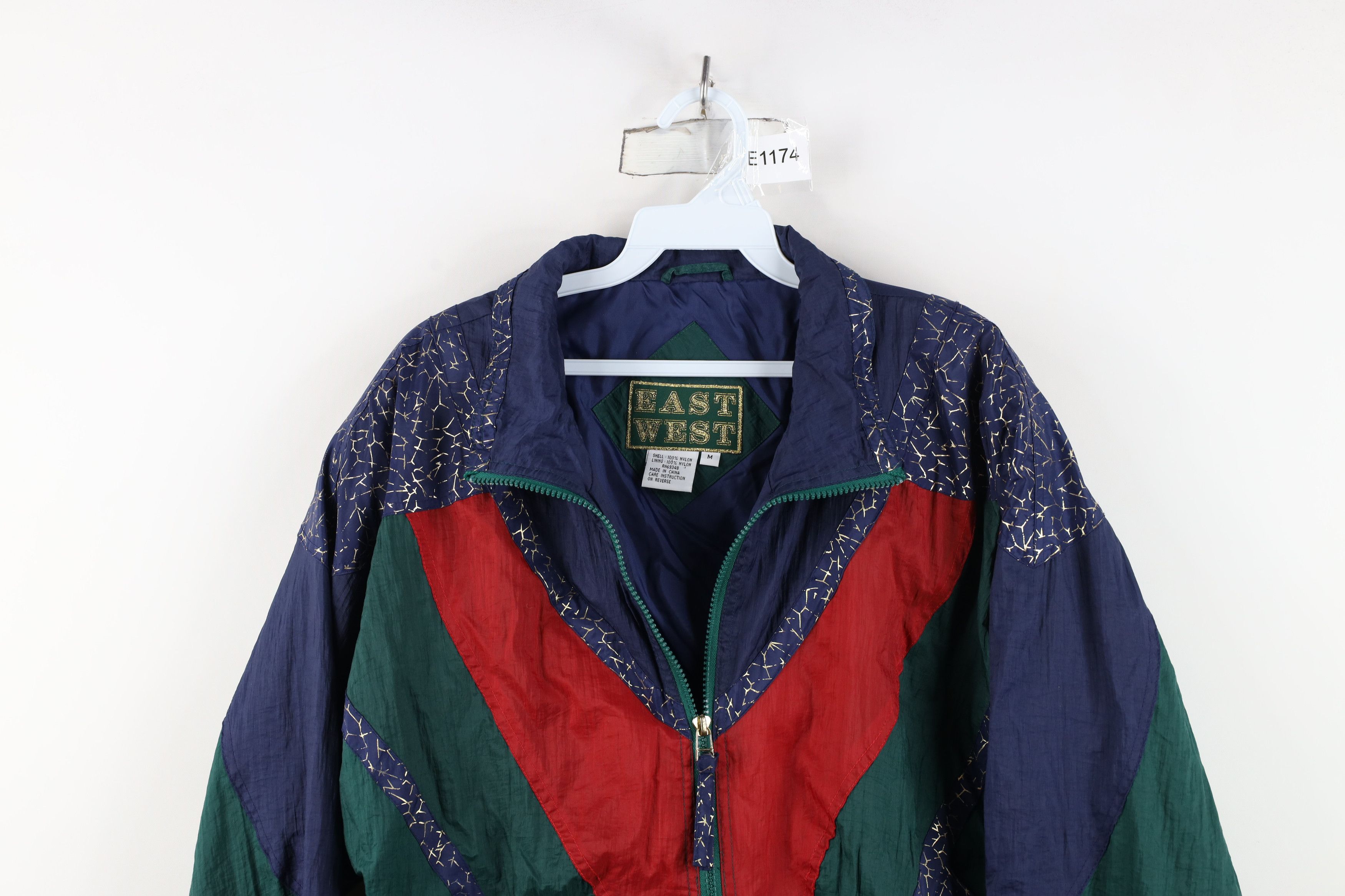 Vintage Vintage 90s Streetwear Block Metallic Windbreaker Jacket Size M / US 6-8 / IT 42-44 - 2 Thumbnail