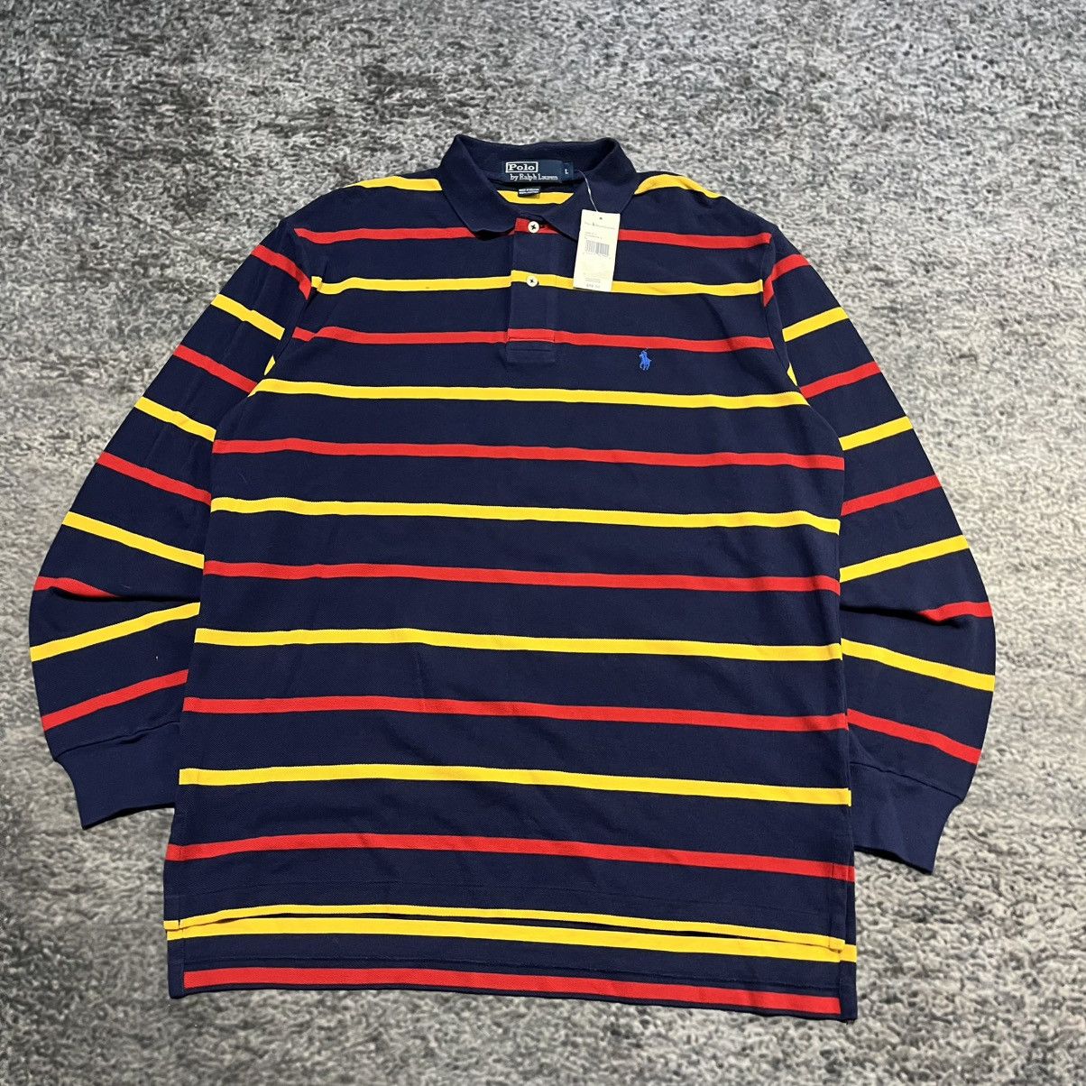 Polo Ralph Lauren Vintage Polo Ralph Lauren Striped Longsleeve Polo Shirt NEW Size US L / EU 52-54 / 3 - 3 Thumbnail