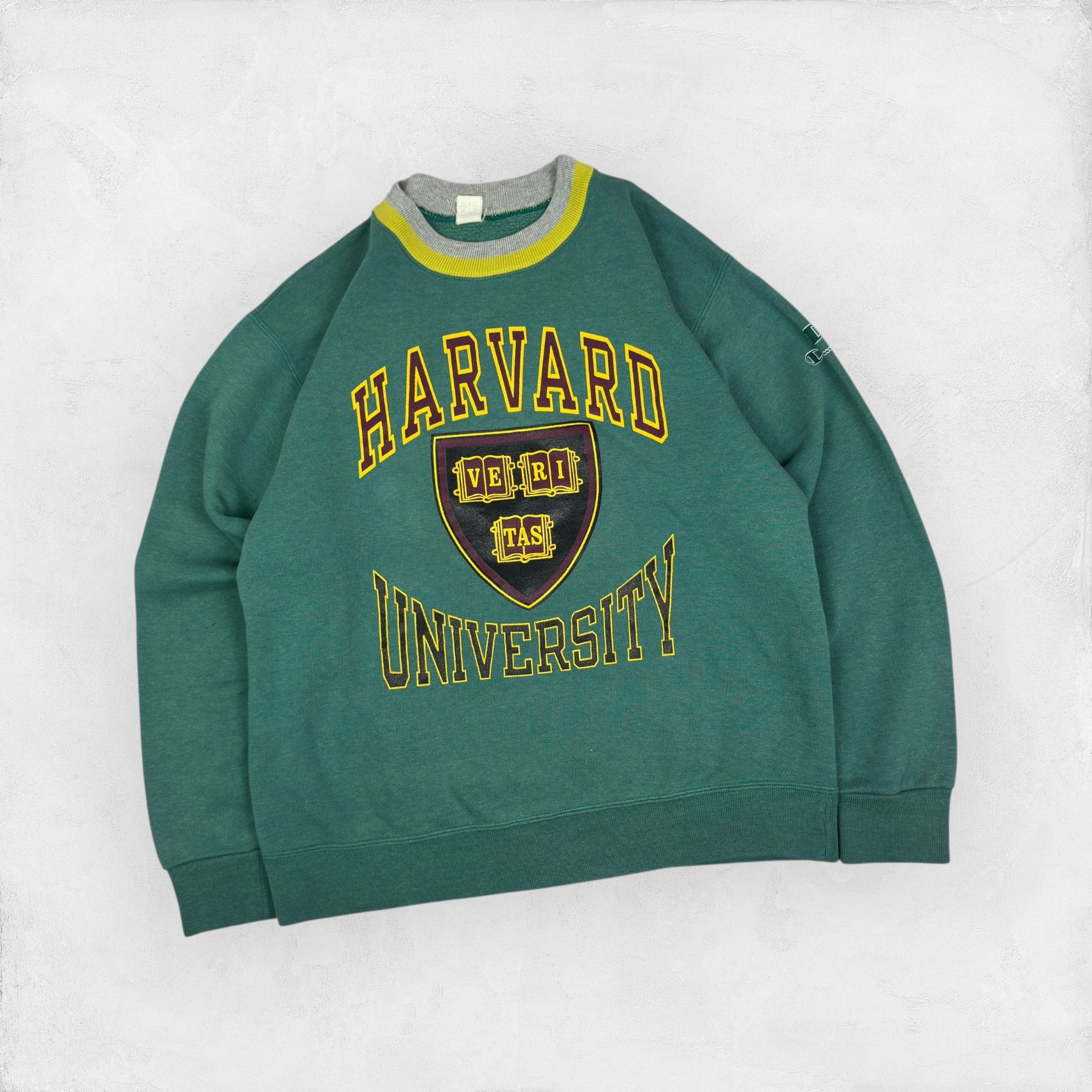 Champion vintage 80s Green Harvard University Sweatshirt M