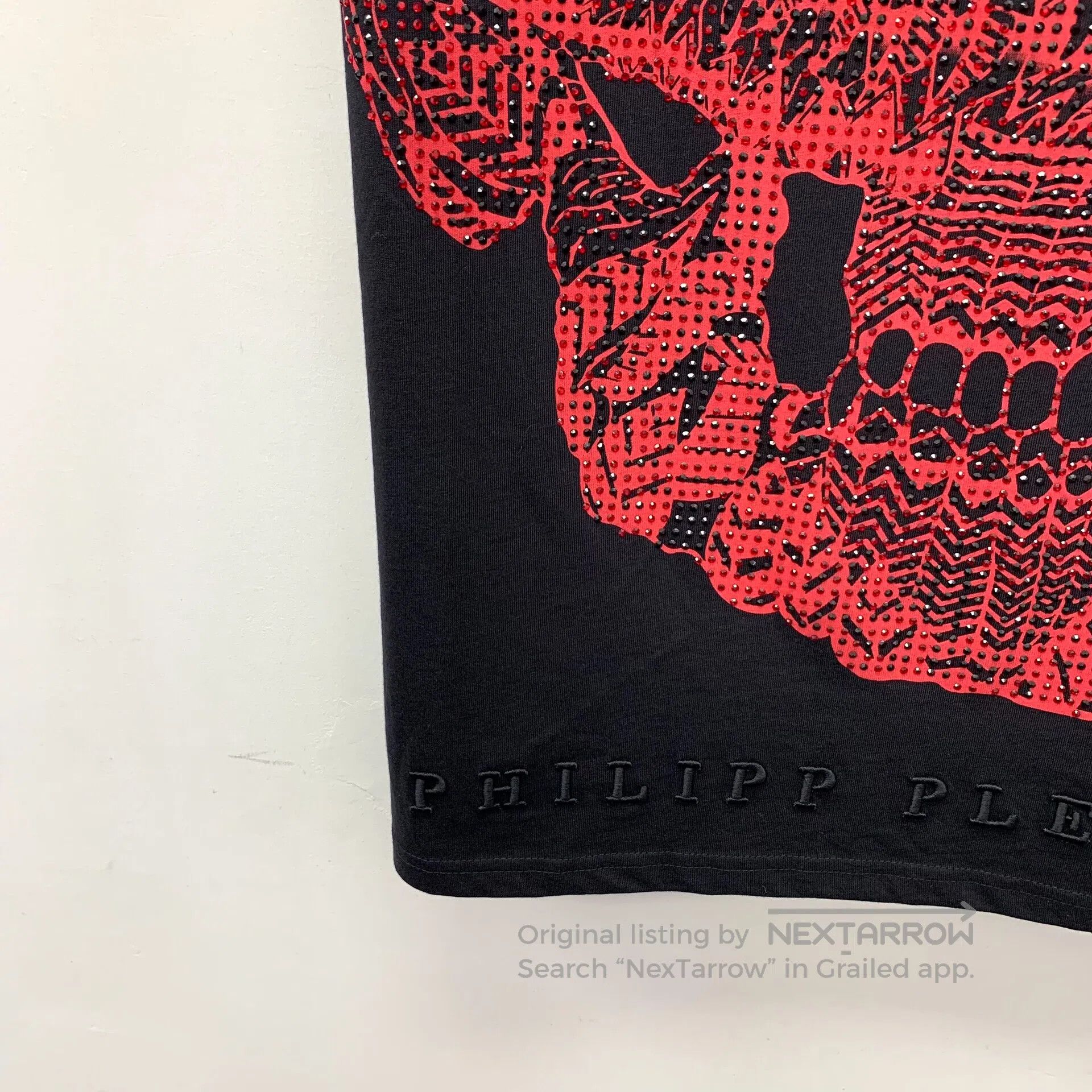 Philipp Plein Philipp Plein Black skull head stud print cotton crew neck Size US M / EU 48-50 / 2 - 4 Thumbnail