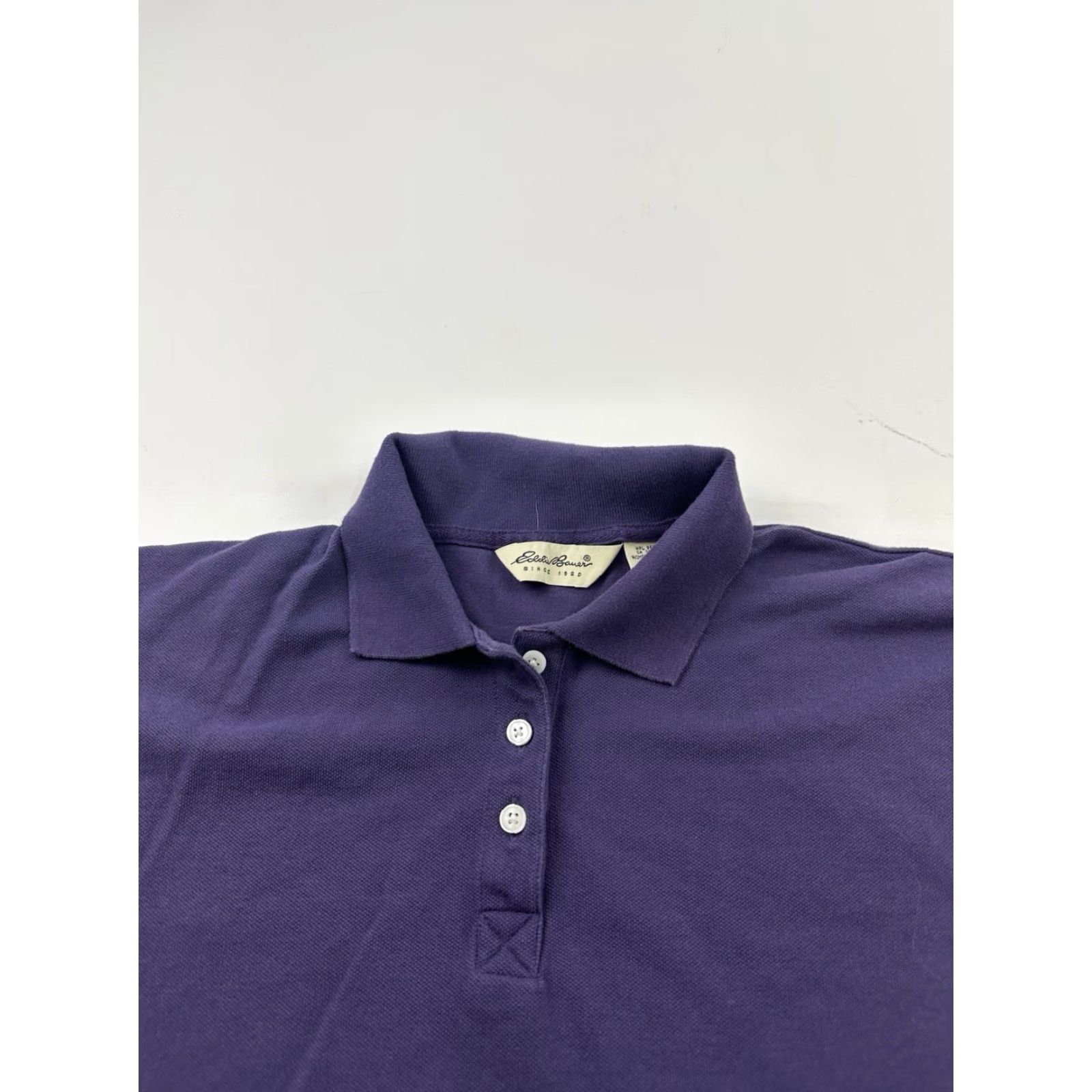 Eddie Bauer VINTAGE Eddie Bauer Polo Shirt Womens Large Purple Collared Short Sleeve Casual Size L / US 10 / IT 46 - 2 Thumbnail