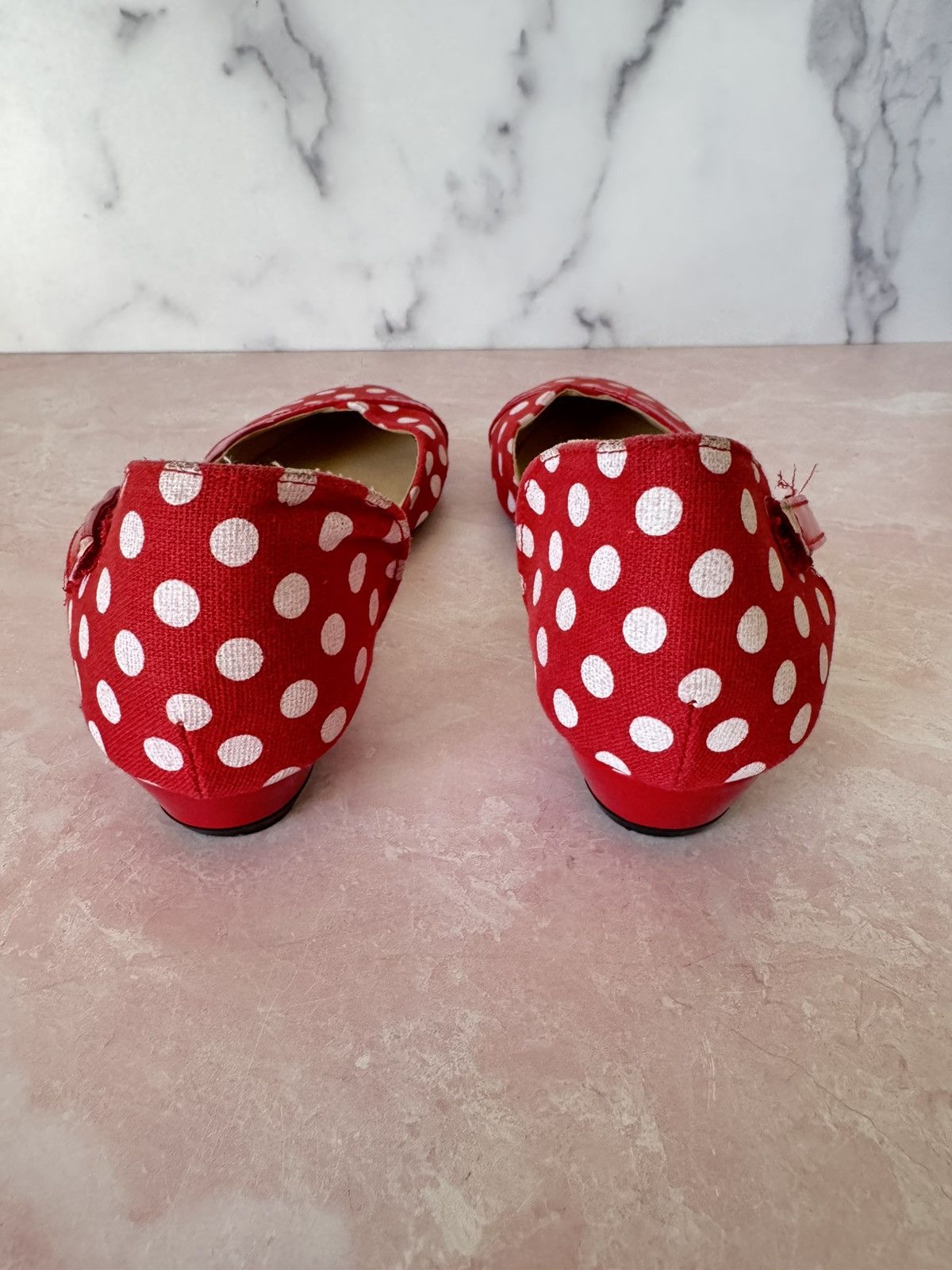 Vintage Sofwear Beacon vintage retro red polka dot low heel shoes Size US 6 / IT 36 - 6 Thumbnail