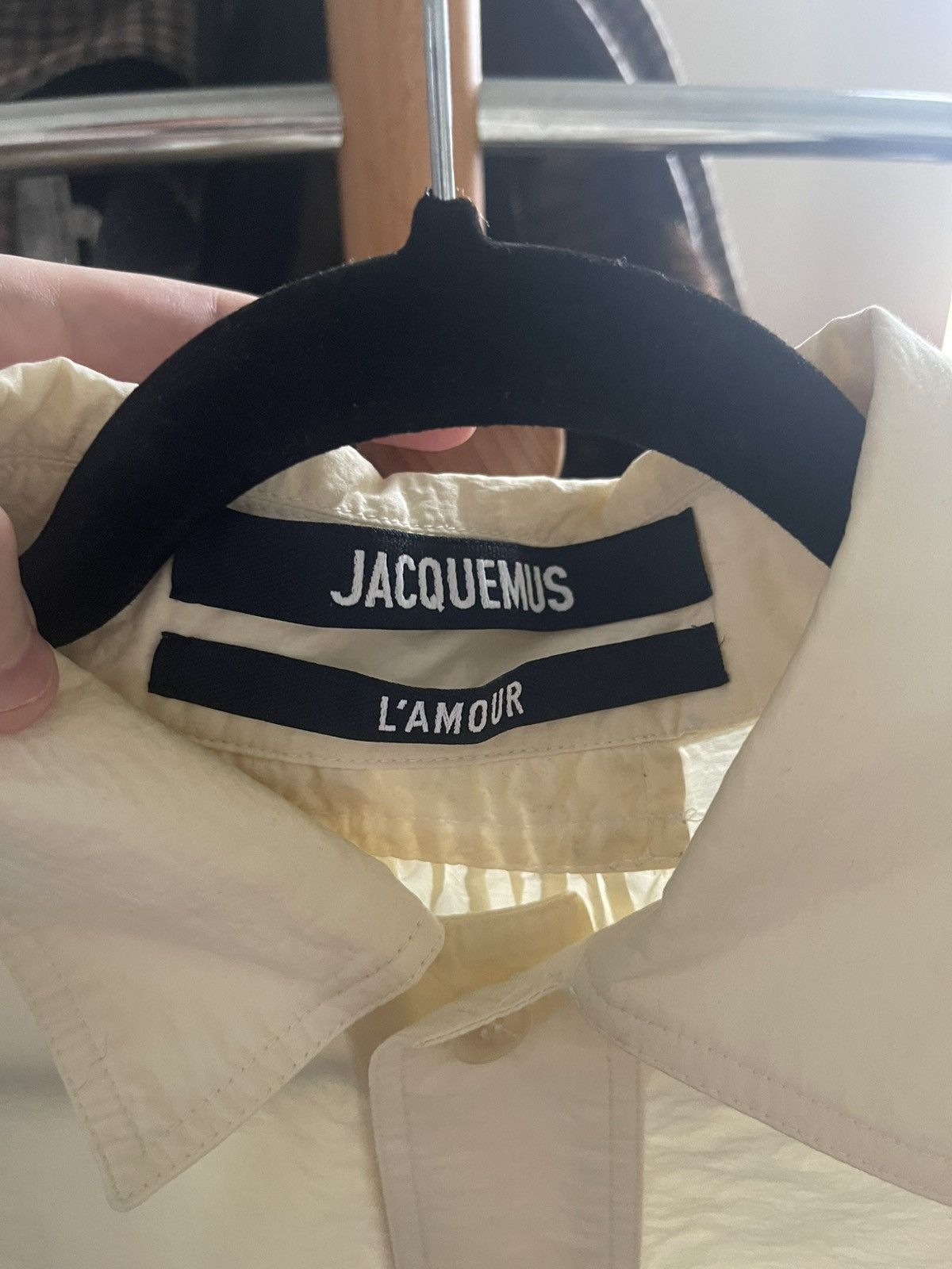Jacquemus La Chemise Moisson Chair Button Up Shirt Off White Size US M / EU 48-50 / 2 - 5 Thumbnail