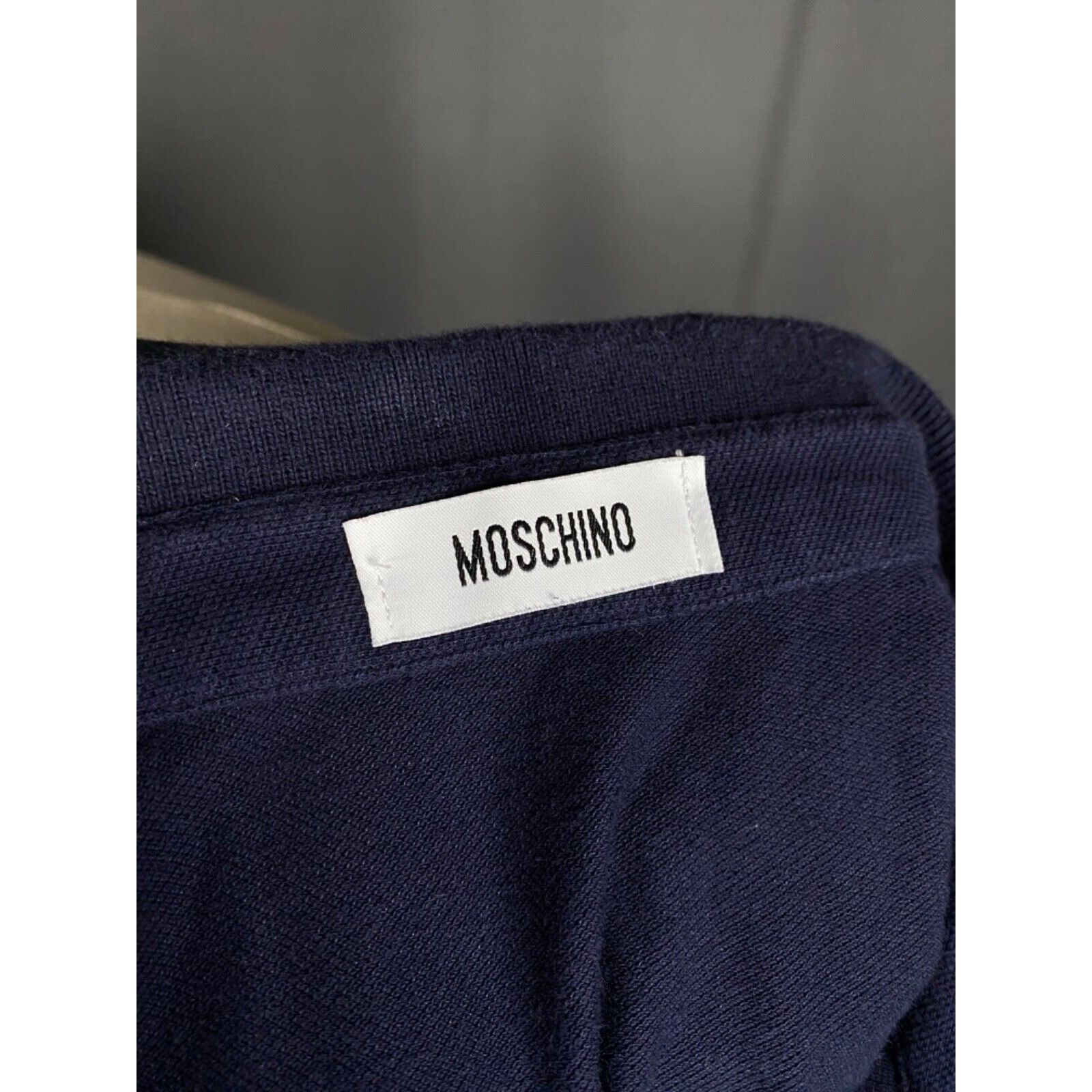 Moschino Moschino Small Logo VTG Men's Blue Polo T-Shirt Size M Size US M / EU 48-50 / 2 - 10 Thumbnail