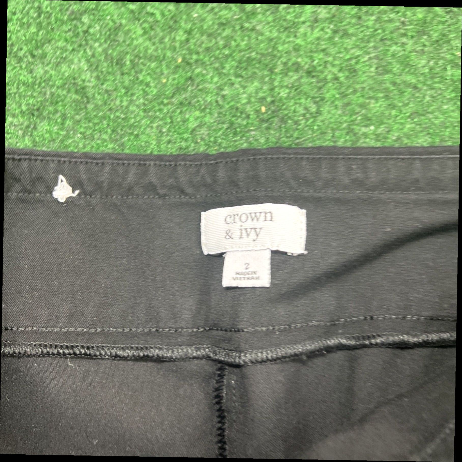 Vintage Crown & Ivy™ Women's Stretch Front Pants - Black Size 2 Measures 26X27 Size 26" / US 2 / IT 38 - 5 Thumbnail
