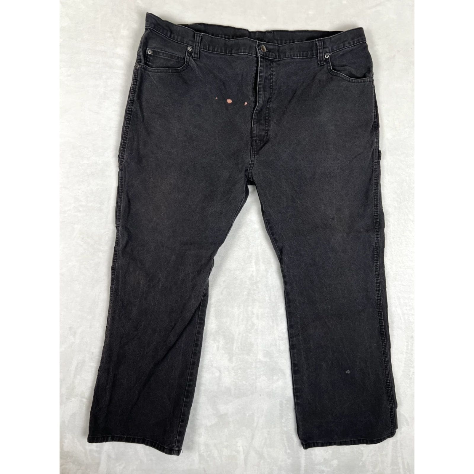 Dickies Dickies Pants Mens 42x30 Black Workwear Utility Carpenter Grunge Stain Faded VTG Size US 42 / EU 58 - 2 Thumbnail