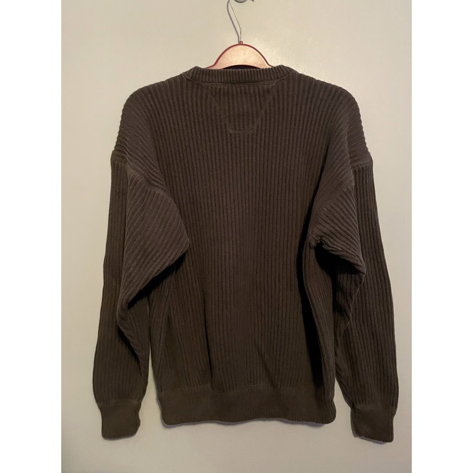 Vintage Woods & Gray Sweater L Brown Crew Neck Pullover 100% Cotton Long Sleeve Knit Logo Men Regular Fall Winter Size US L / EU 52-54 / 3 - 6 Thumbnail