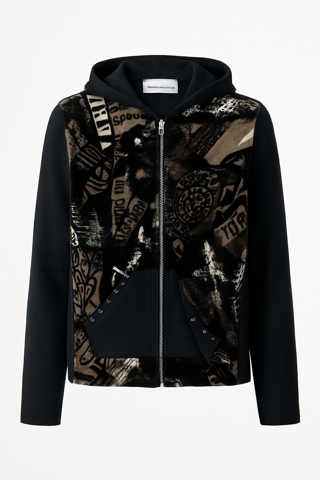 Designer Vintage Miria Bassoli Made in Italy Hooded Jacket – Artistic Size M / US 6-8 / IT 42-44 - 1 Thumbnail