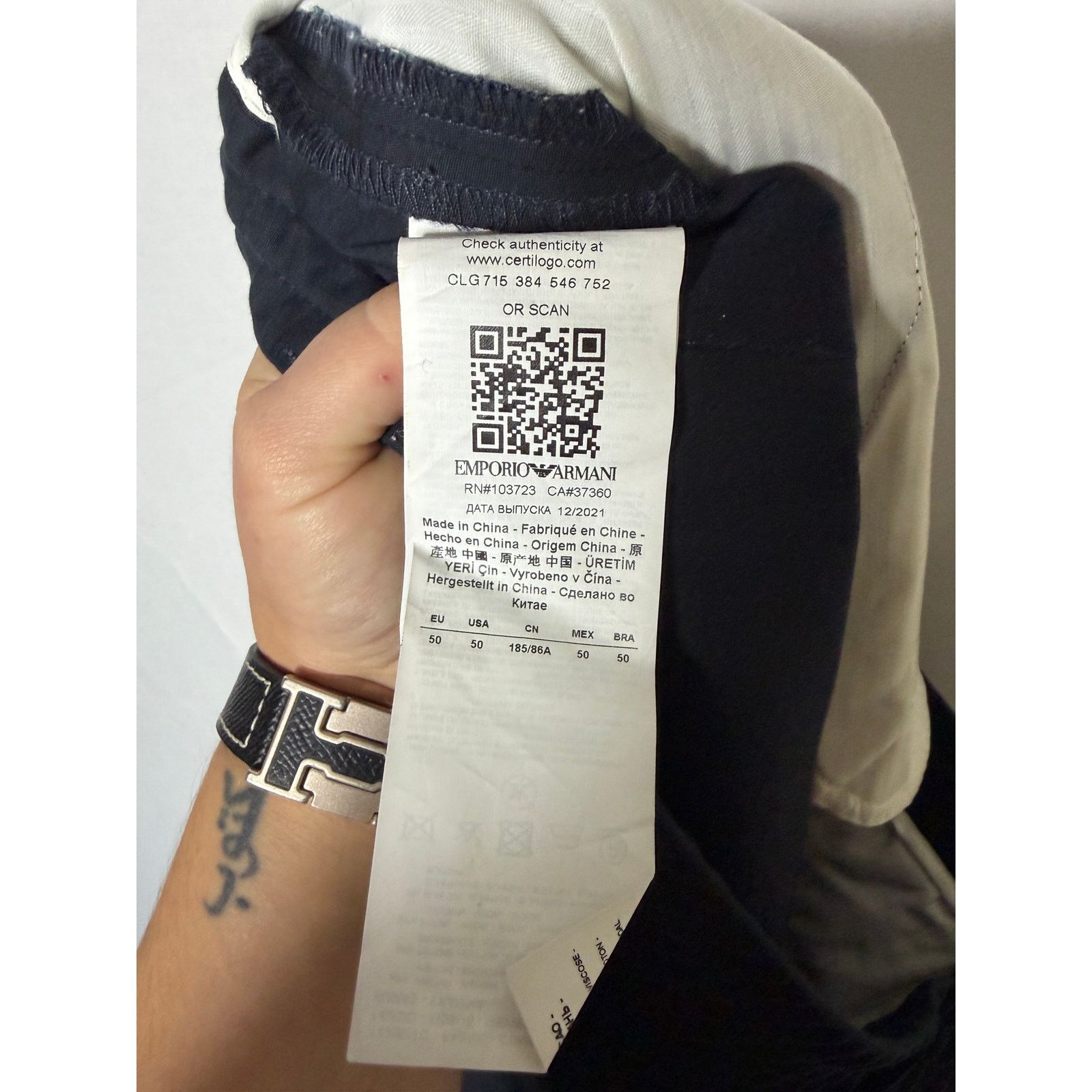 Emporio Armani Emporio Armani Navy Blue Man Pants sz 50 US 34 Size US 34 / EU 50 - 8 Thumbnail