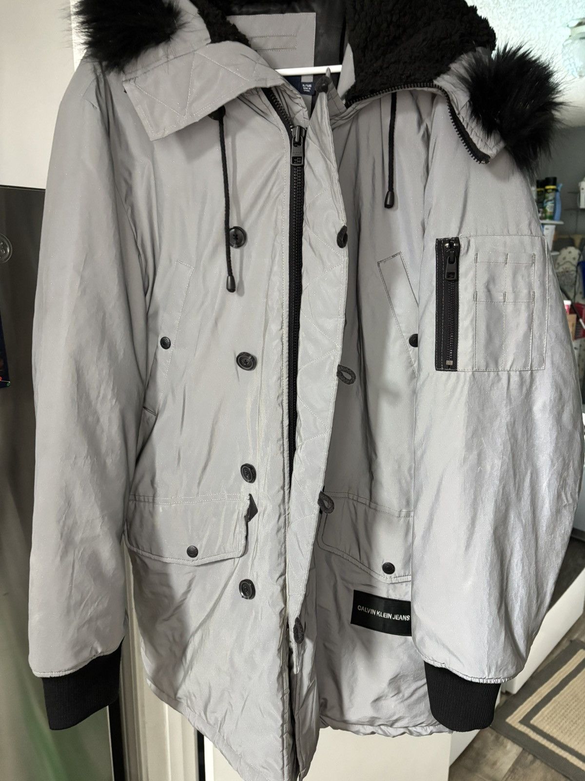 Calvin Klein Reflective Silver Calvin Klein Parka Size US XL / EU 56 / 4 - 9 Thumbnail