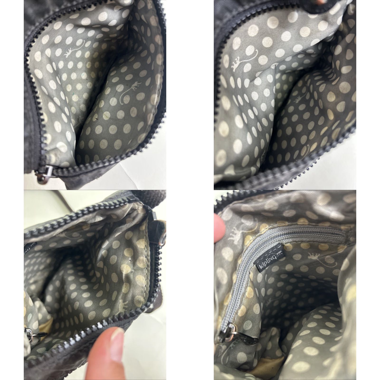 Vintage Kipling Crossbody Bag Black Small Women Zip Flaws Broken Zipper Peeling 7x6x1 Worn Size ONE SIZE - 8 Thumbnail