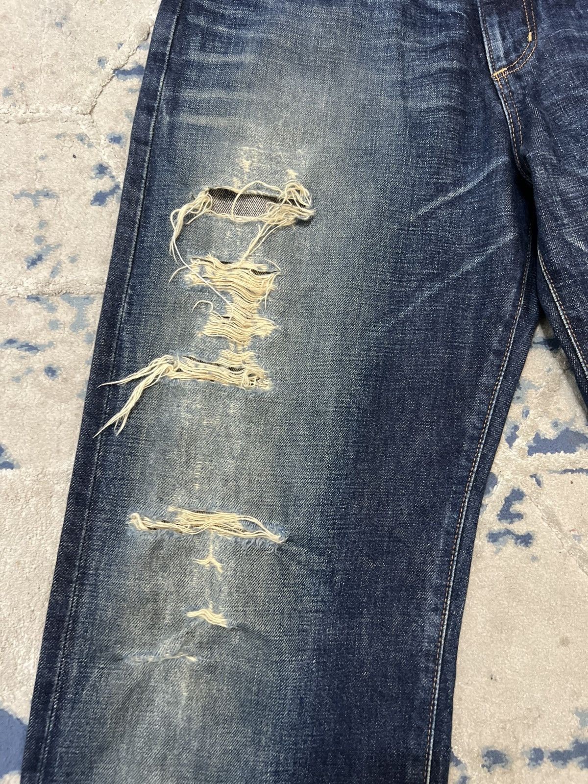 Japanese Brand Vintage 90 Wrangler Selvedge Red Line Jeans Denim Size US 30 / EU 46 - 4 Thumbnail
