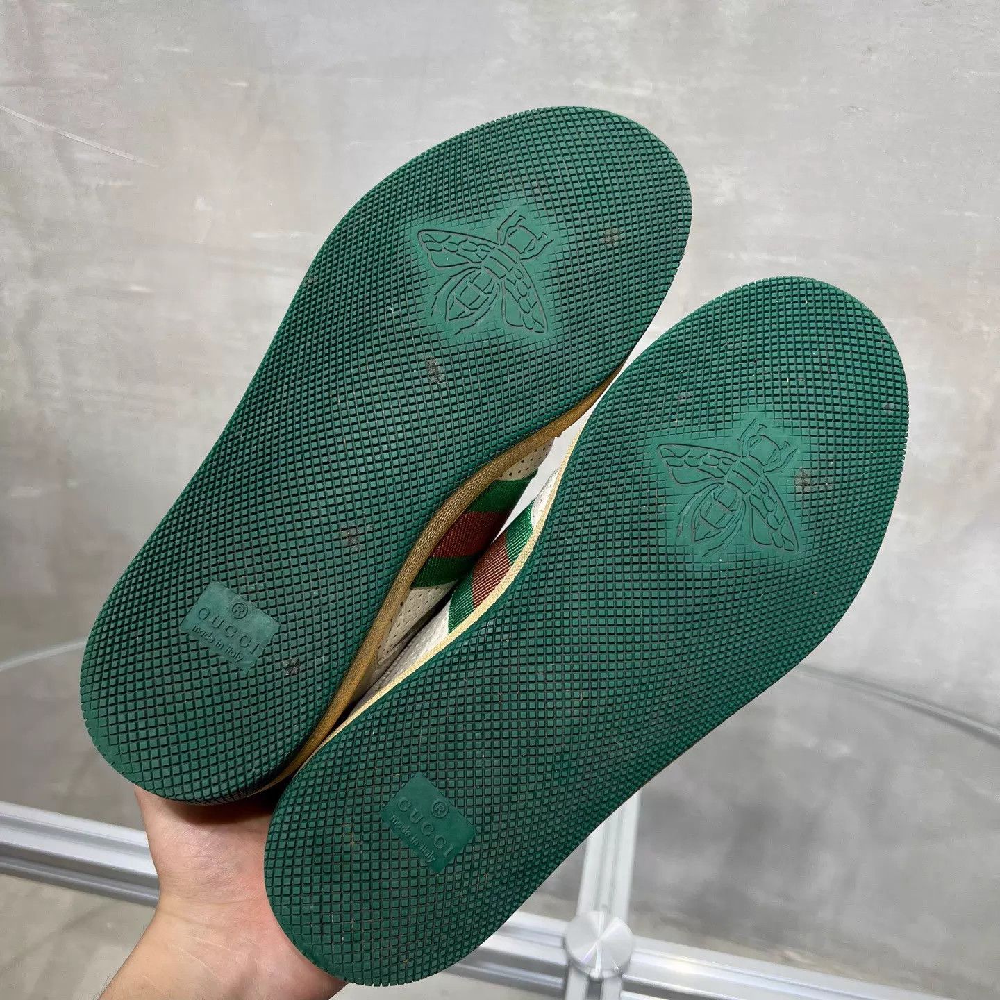 Gucci Gucci Green Enamel Dirty Sneakers 37 Size US 6.5 / IT 36.5 - 7 Thumbnail