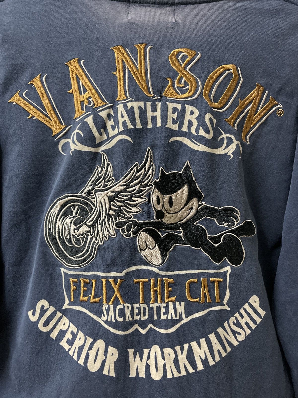 Vanson Leathers VTG DISTRESSED VANSON LEATHER FELIX THE CAT TEE VERY RARE Size US M / EU 48-50 / 2 - 12 Thumbnail