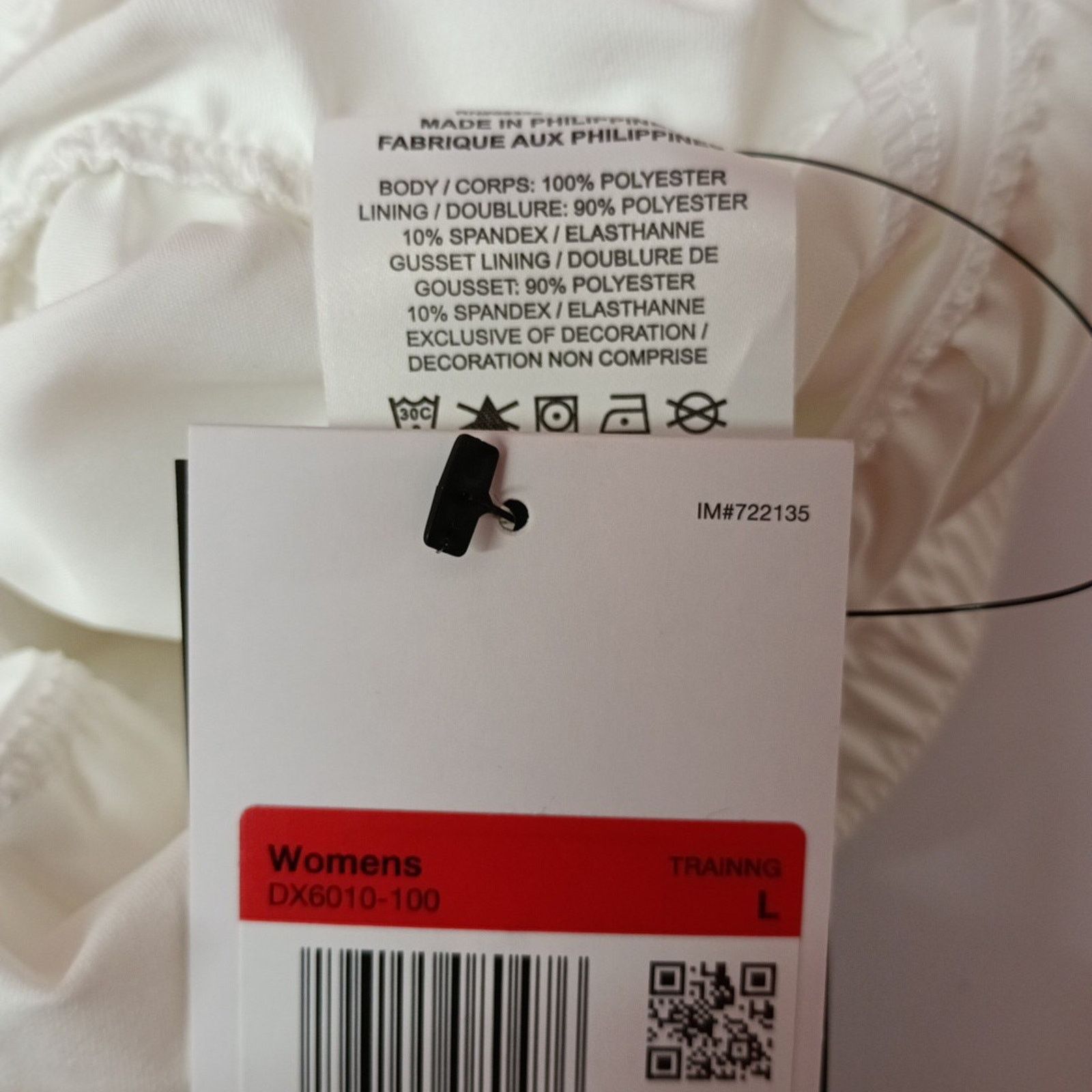 Nike Nike One Women's Dri Fit Lined Training Shorts Size L White Size 34" / US 12 / IT 48 - 4 Thumbnail
