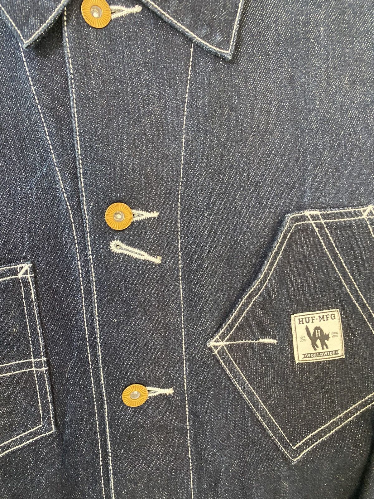 Huf Huf Railway Jacket, size L, blue denim, used Size US L / EU 52-54 / 3 - 3 Thumbnail