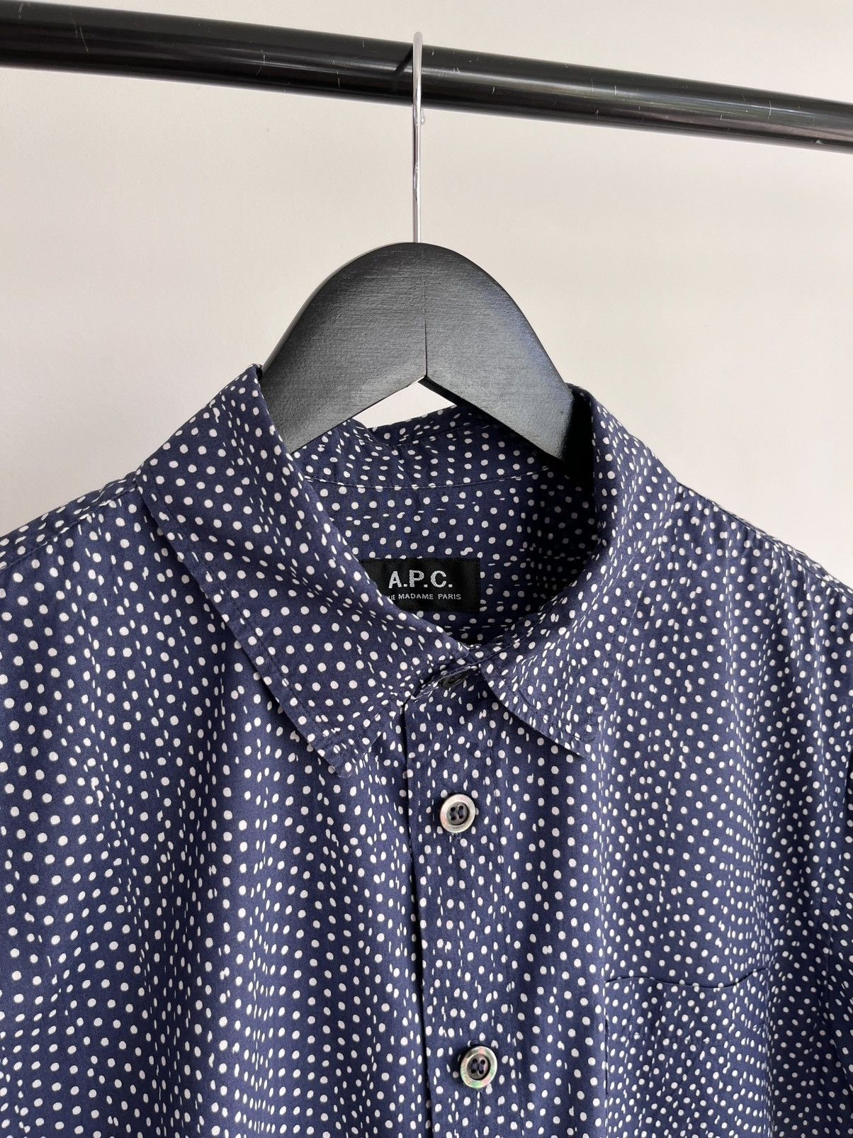 A.P.C. Runway A.P.C SS19 short-sleeved polka dot short sleeve shirt Size US M / EU 48-50 / 2 - 6 Thumbnail