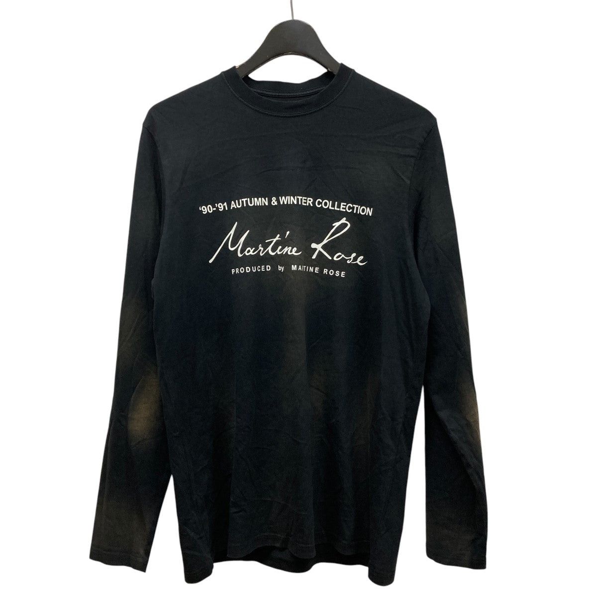 Martine Rose Distressed Long Sleeve Logo Tee Size US M / EU 48-50 / 2 - 1 Thumbnail
