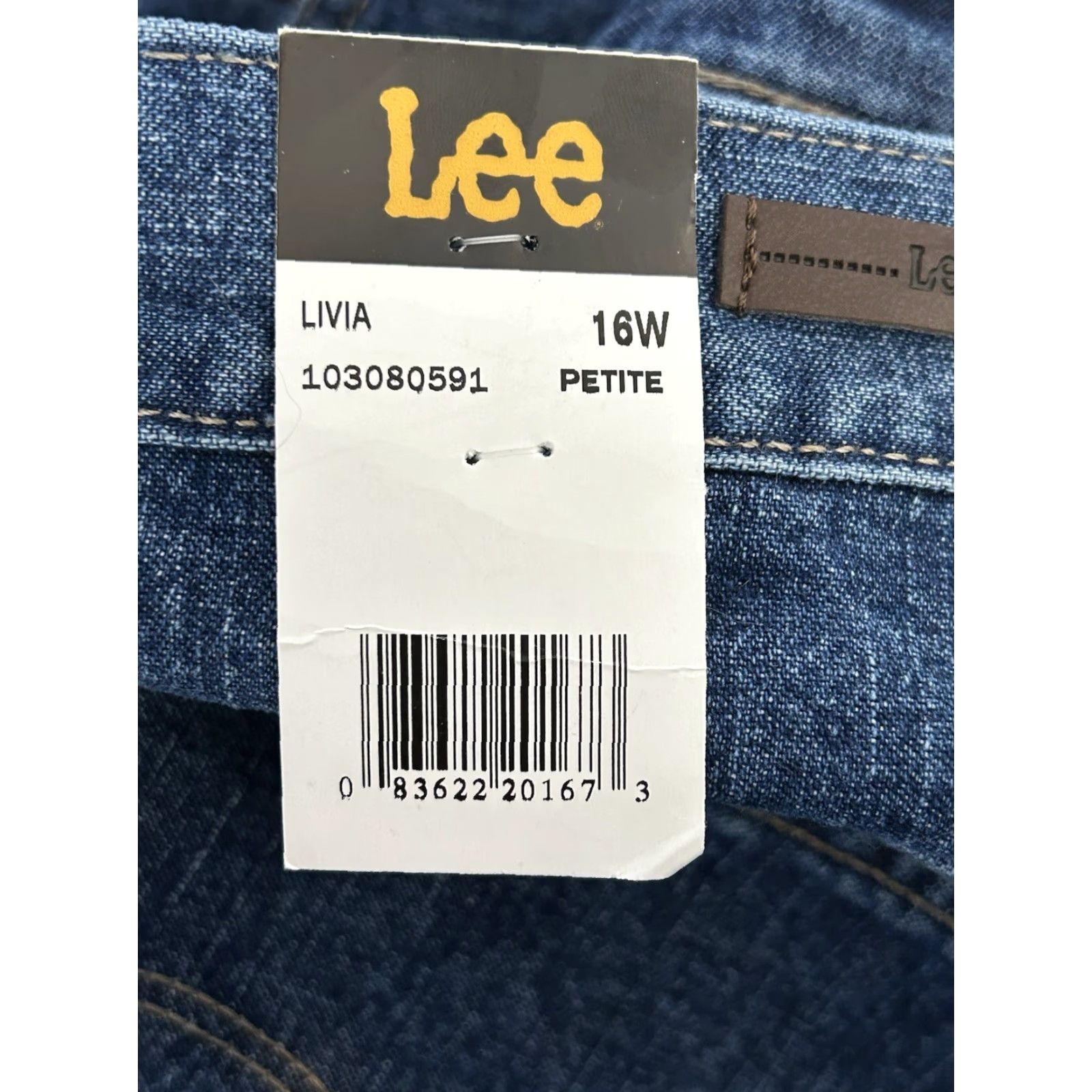 Lee NWT Lee Livia Denim Jeans Relaxed Fit Straight Size 16 Wide Petite Blue Women Jeans Solid 16 Petite Size 38" / US 16 / IT 52 - 6 Thumbnail