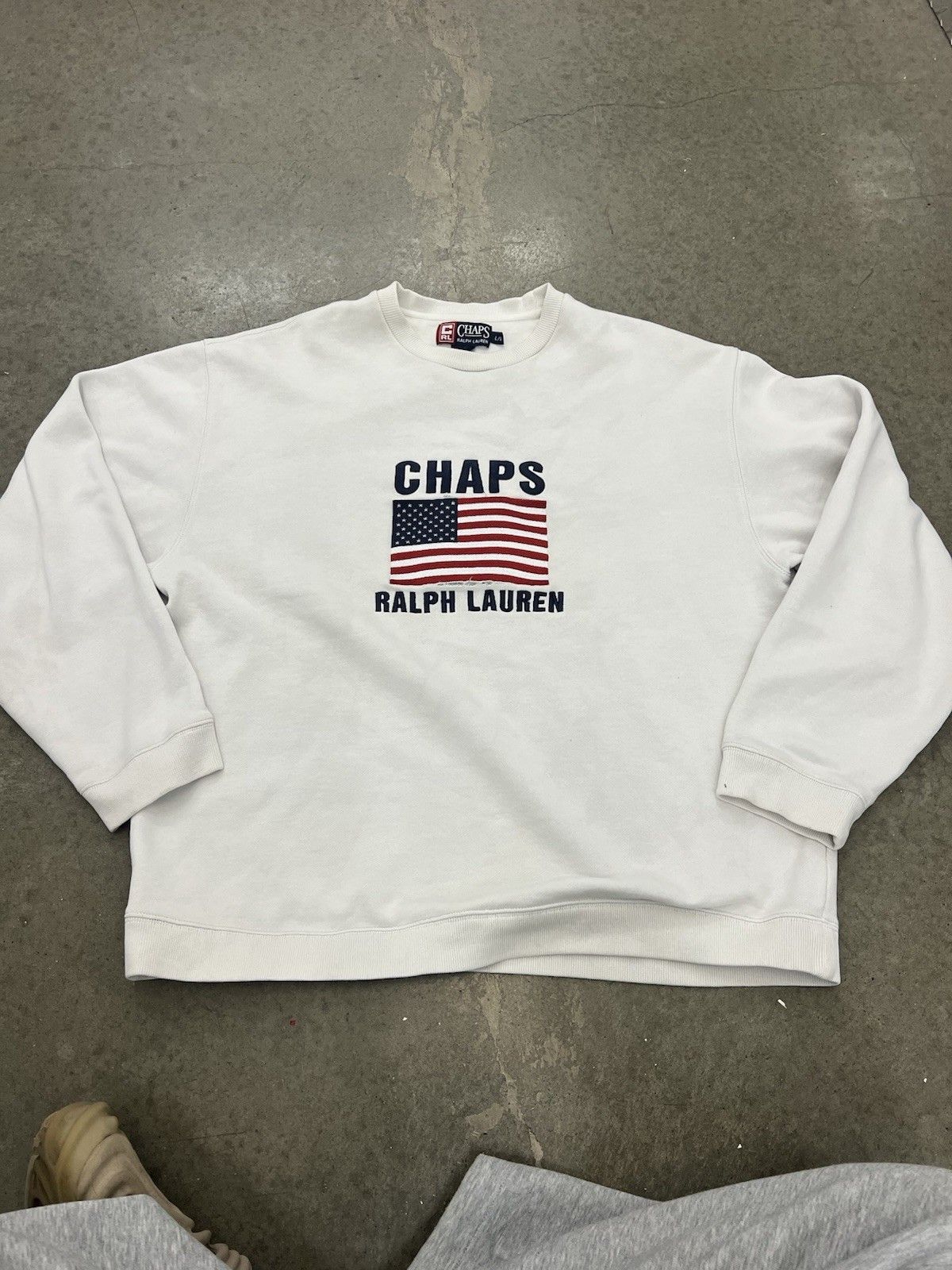 Chaps Ralph Lauren Chaps Ralph Lauren USA Flag white sweatshirt Size Large Size US L / EU 52-54 / 3 - 1 Thumbnail